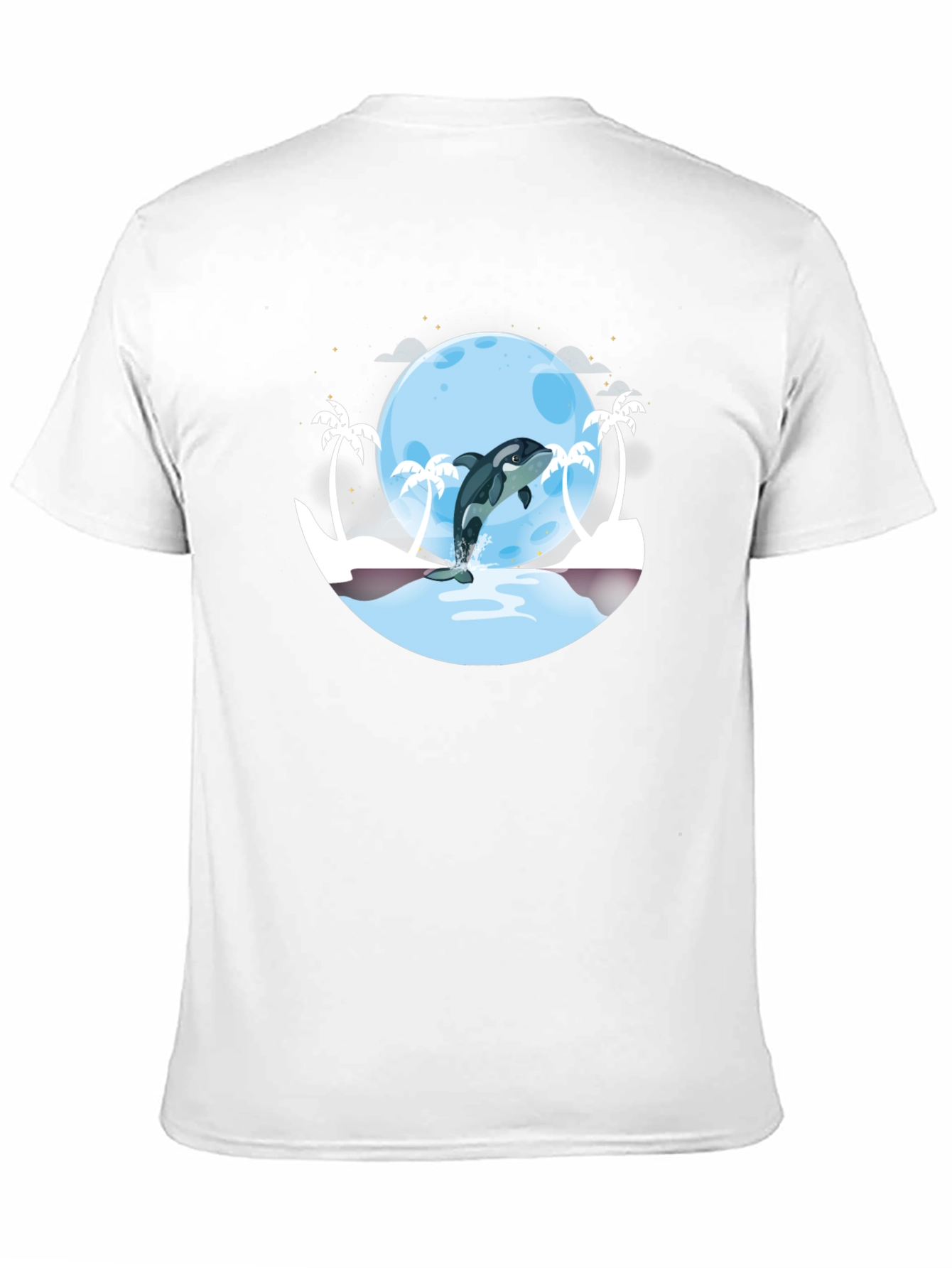 Orca Moon T-Shirt - Black Graphic Tee