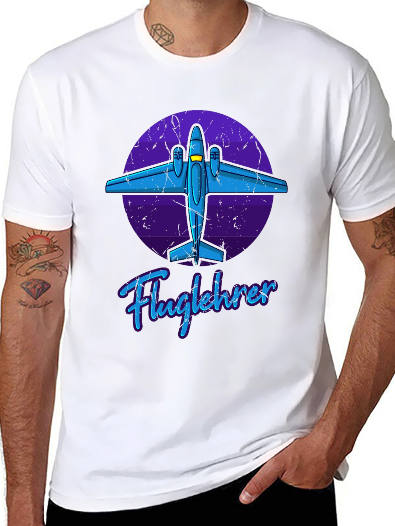 Fluglehrer Airplane T-Shirt - Pilot Instructor Tee