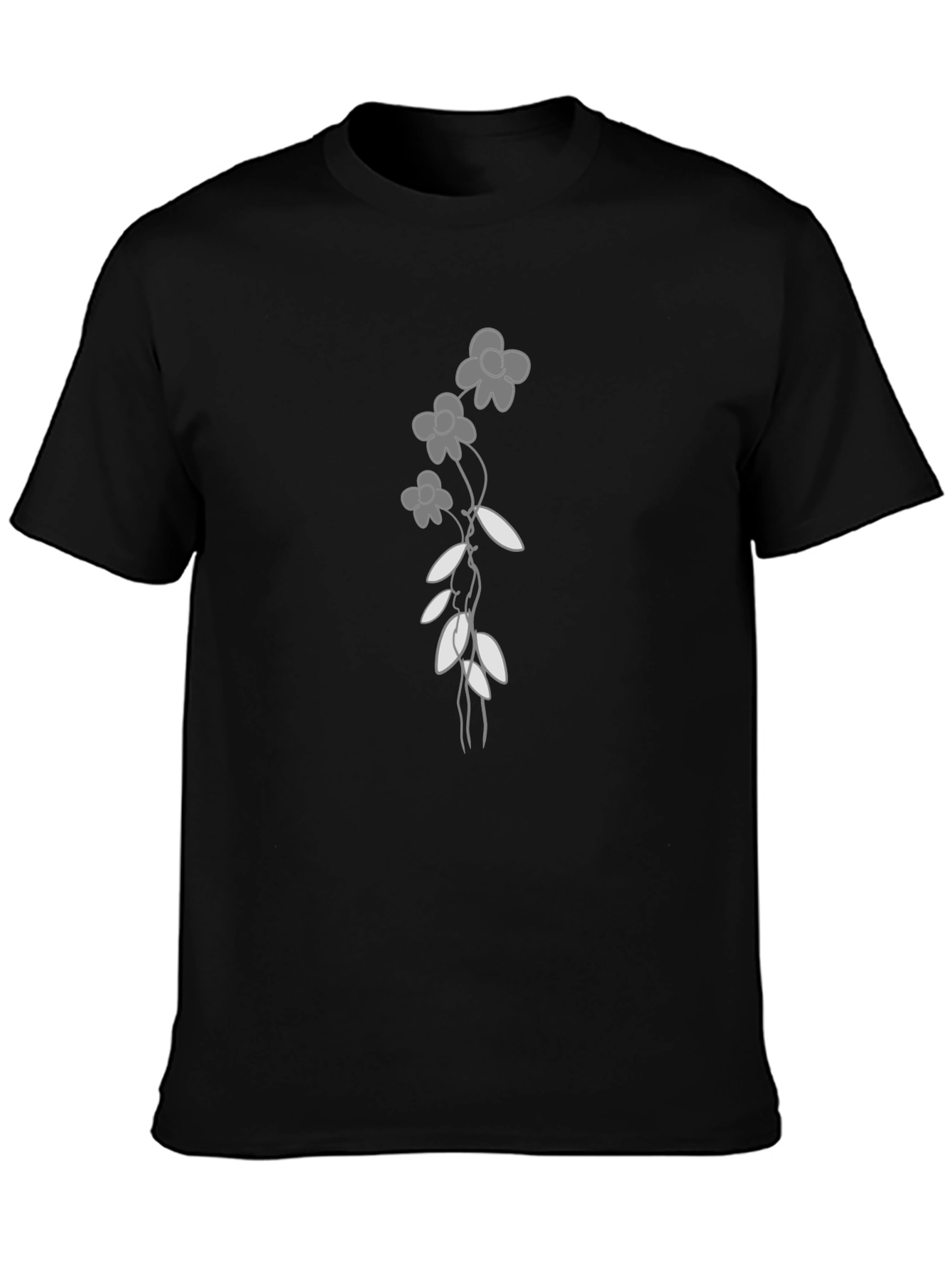 Floral Graphic Black T-Shirt - Stylish Casual Wear