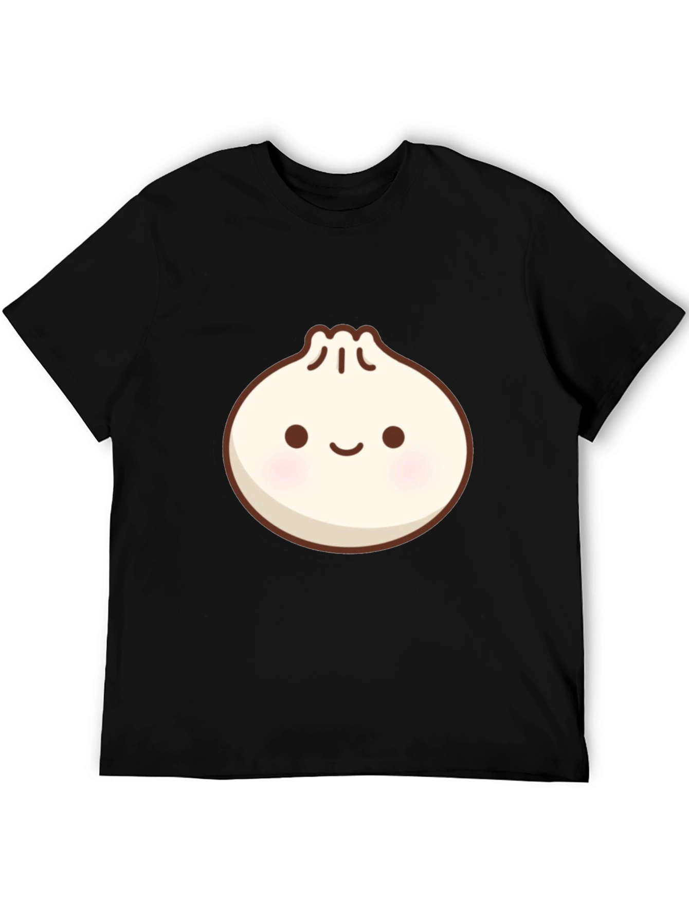 Cute Dumpling Graphic Black T-Shirt
