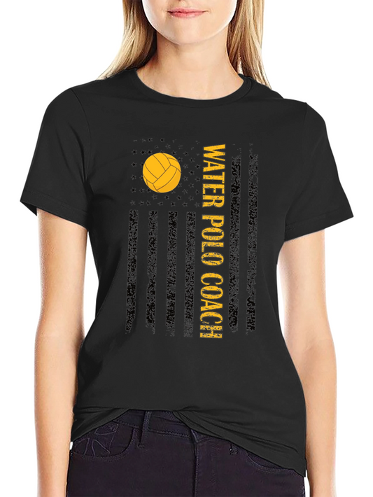 Water Polo Coach USA Flag Graphic Tee