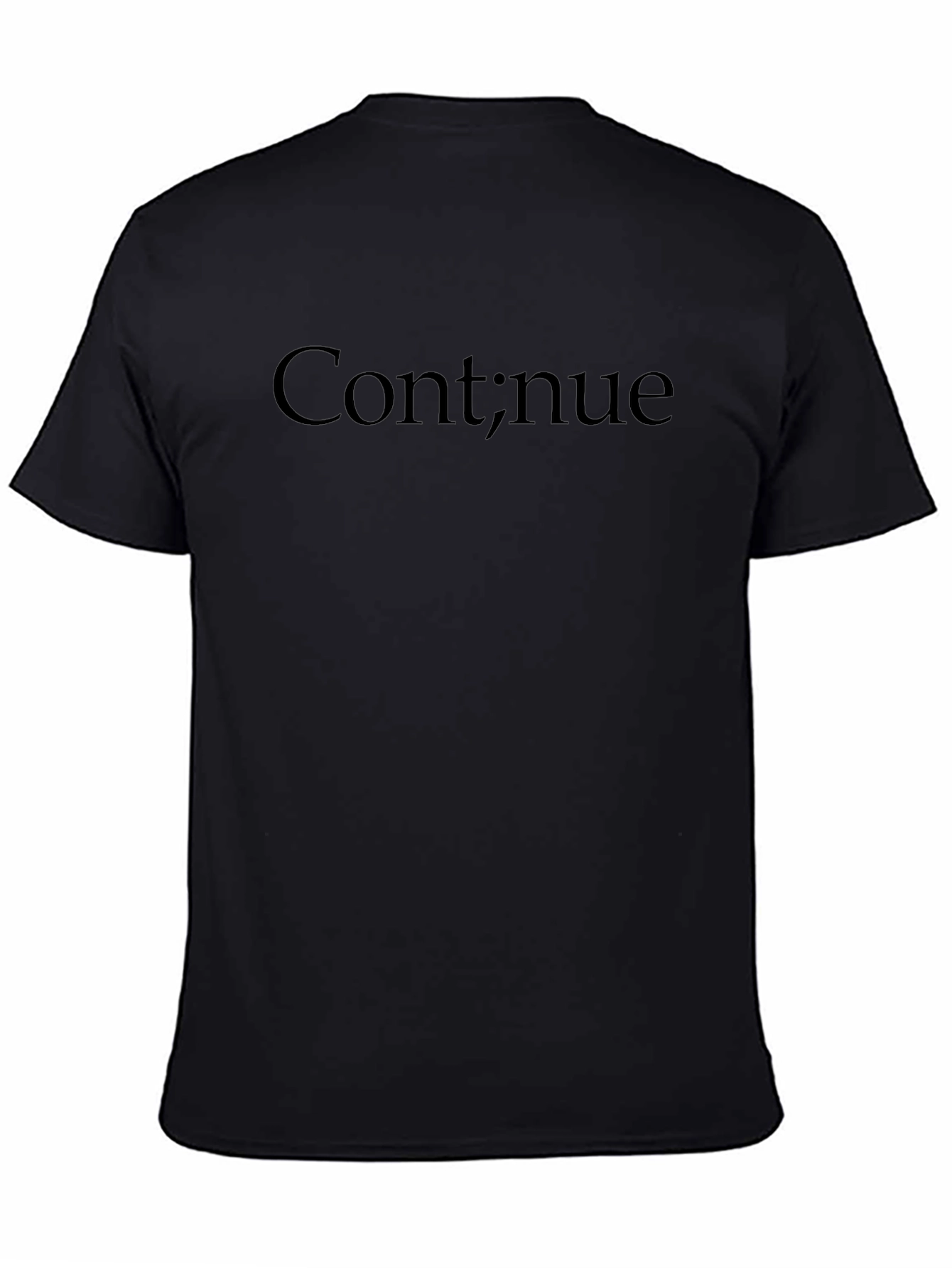 Continue; Graphic T-Shirt - Black