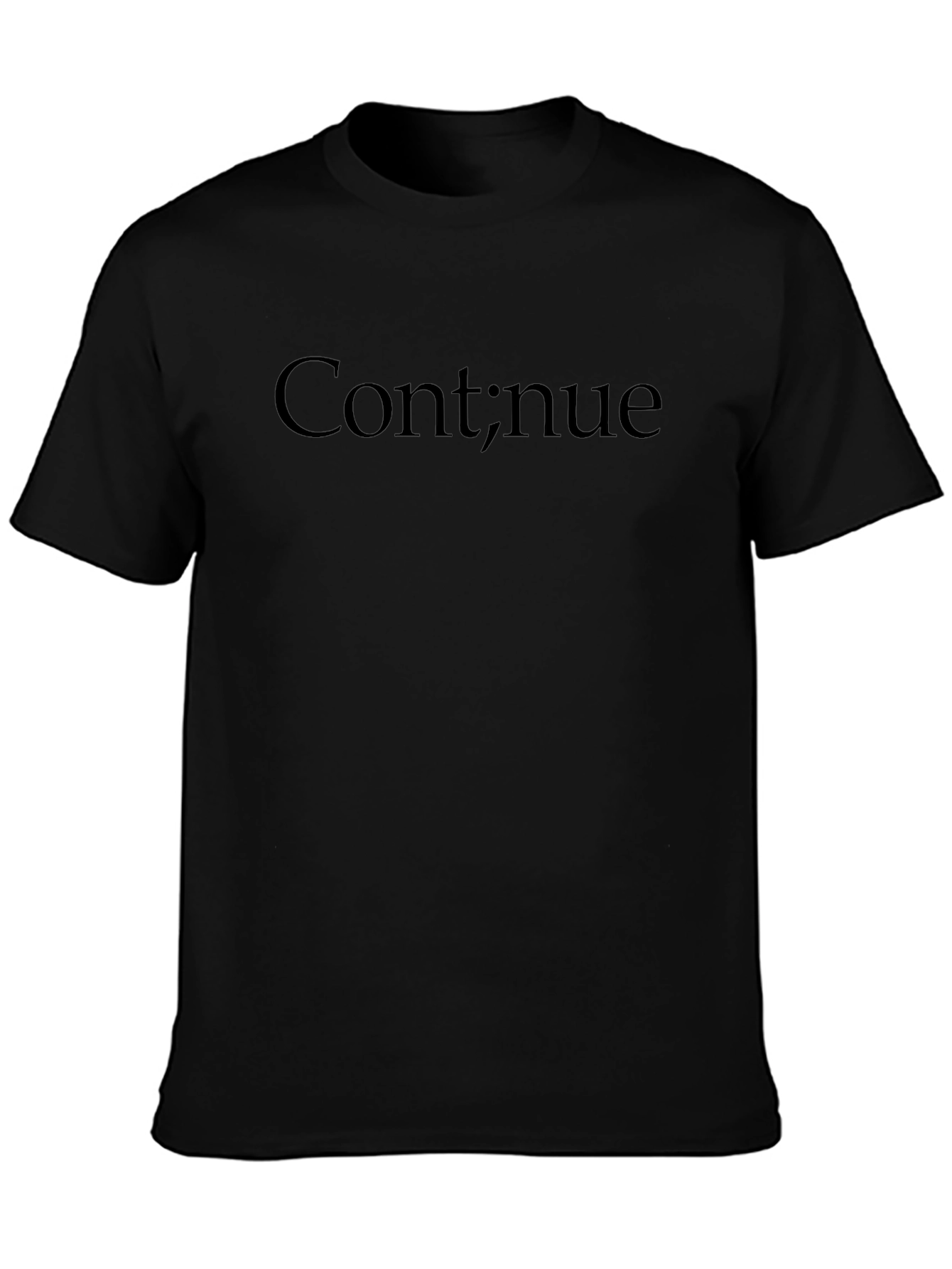 Continue; Graphic T-Shirt - Black