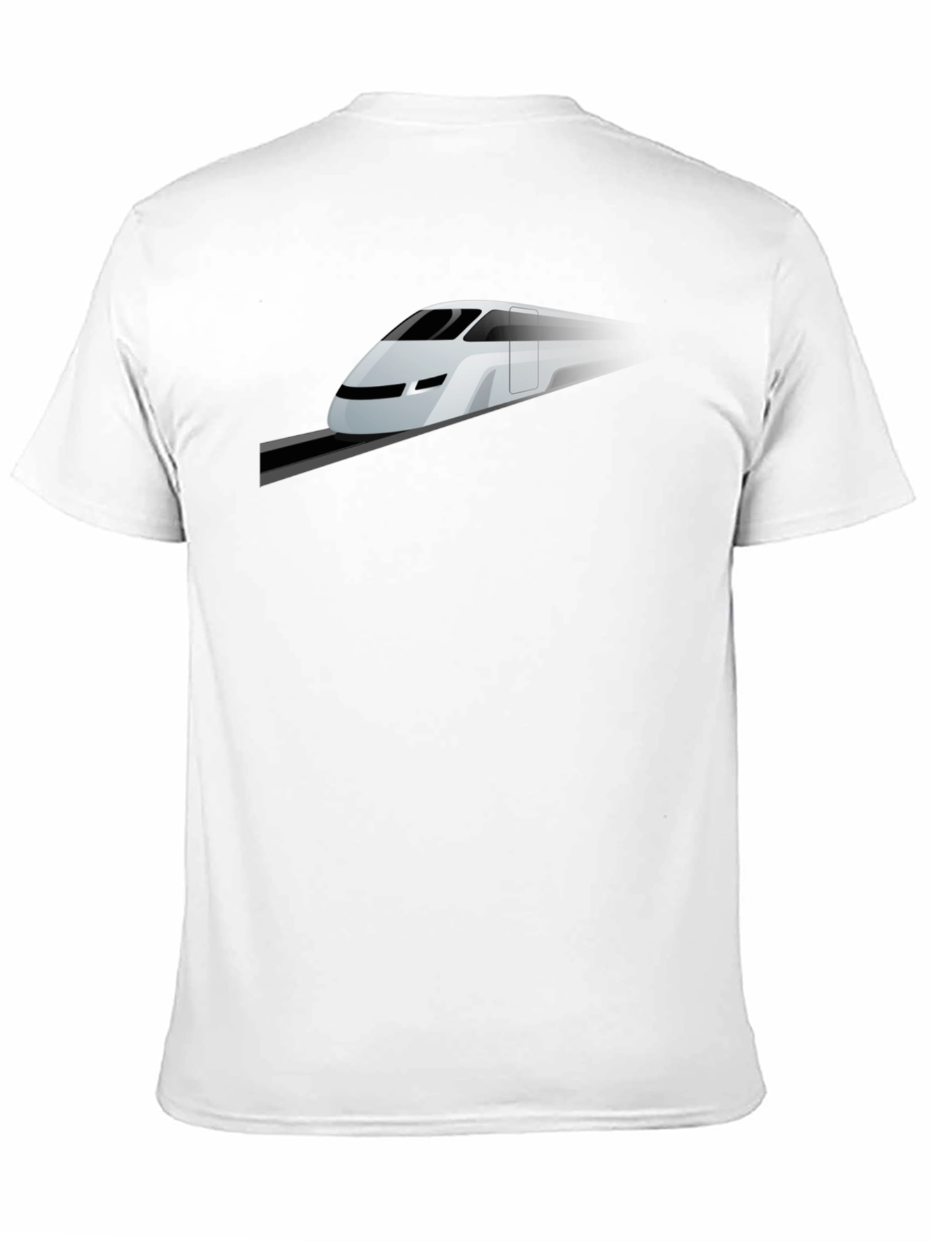 Modern Train Graphic Tee - Black Cotton Blend