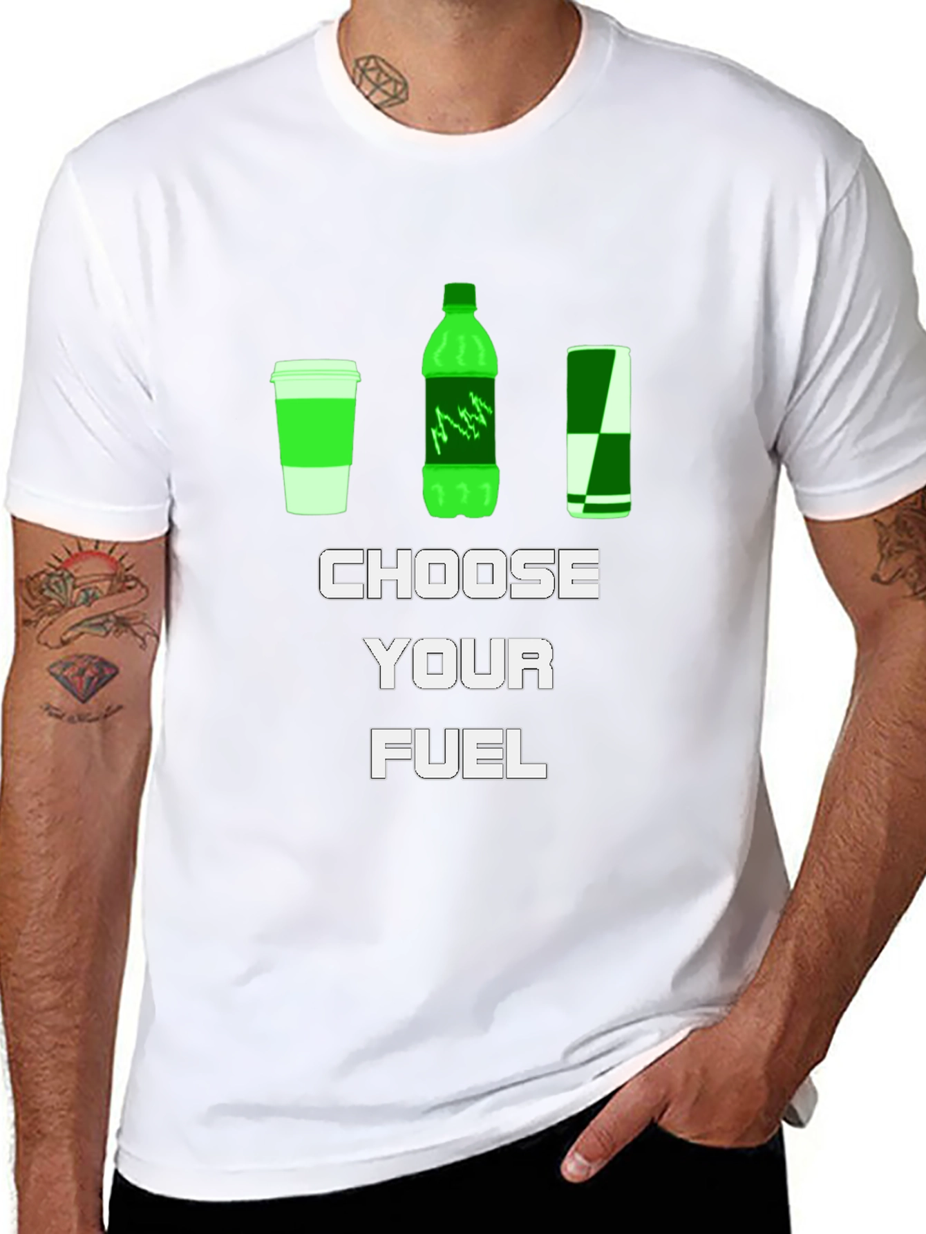 Choose Your Fuel T-Shirt - Energy Drink Theme