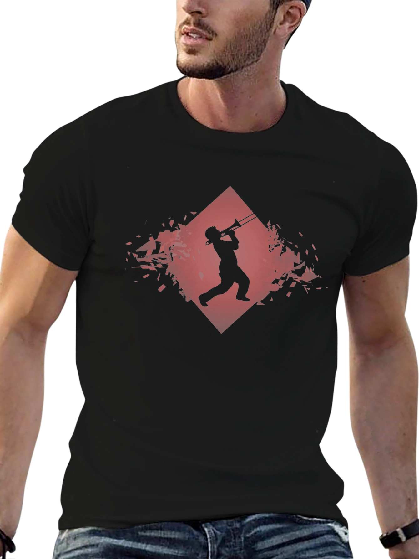 Jazz Trombone Player Graphic Tee