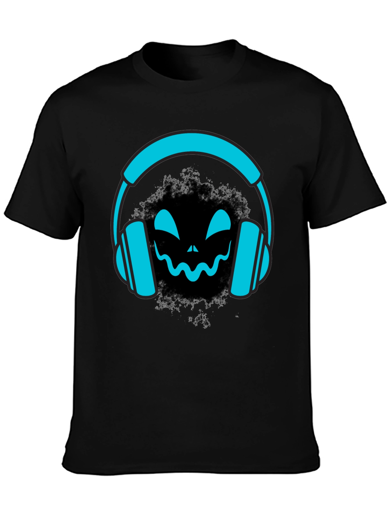 DJ Headphone Halloween Black T-Shirt