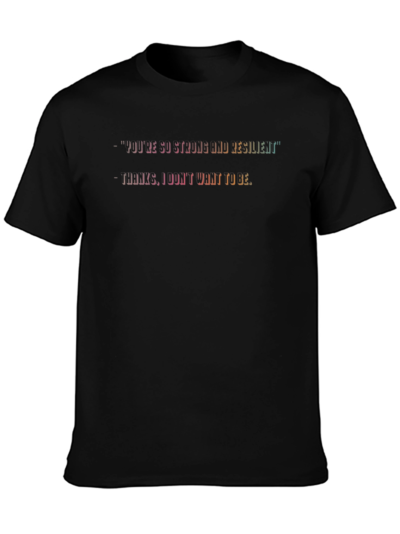 Strong & Resilient Graphic Tee - Black