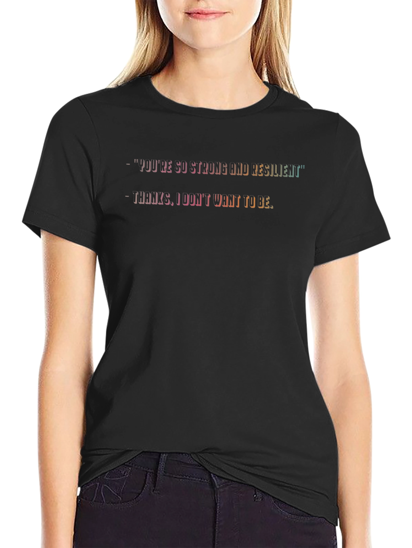 Strong & Resilient Graphic Tee - Black