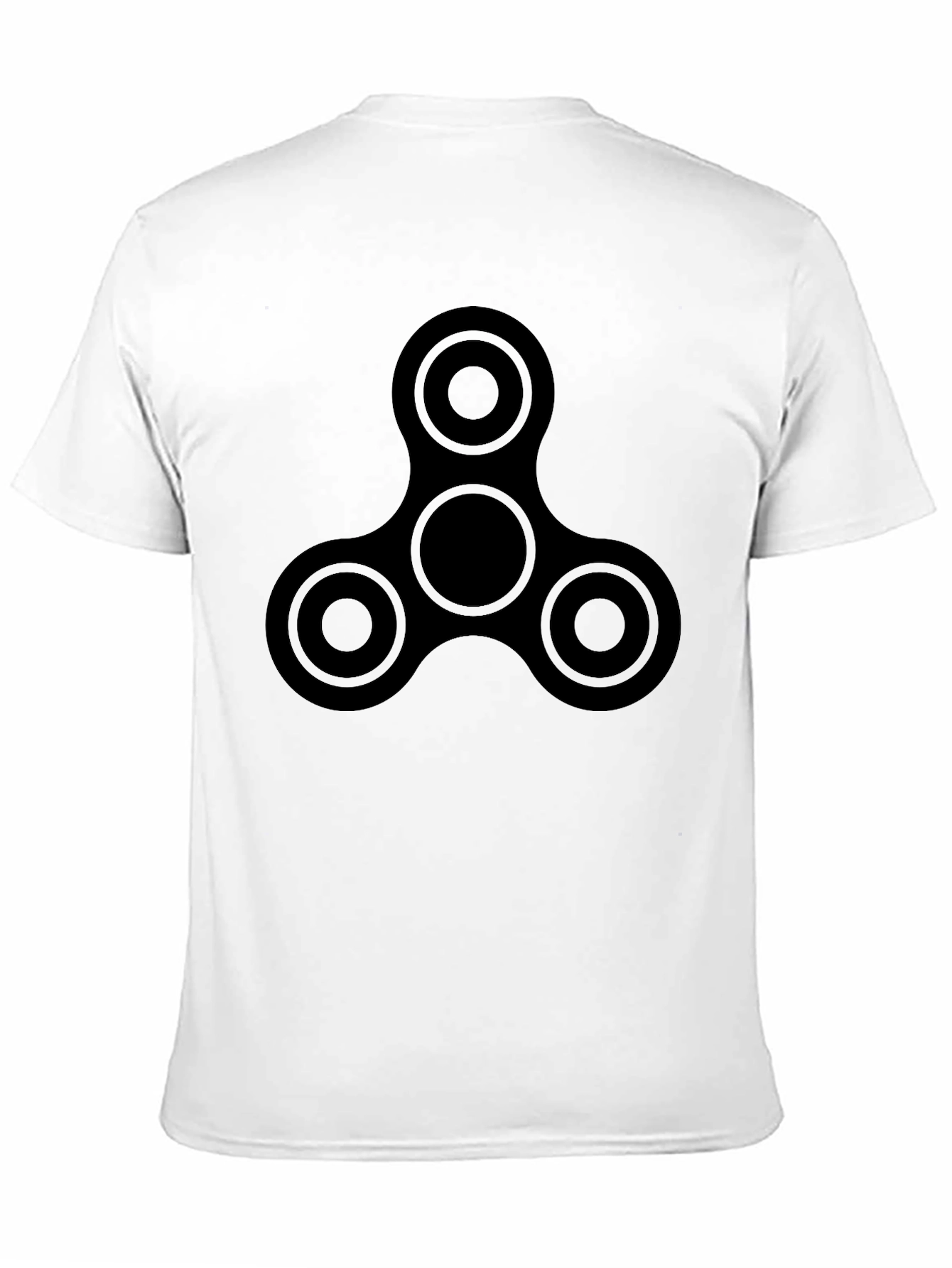 Fidget Spinner Graphic Tee - Black Casual Shirt