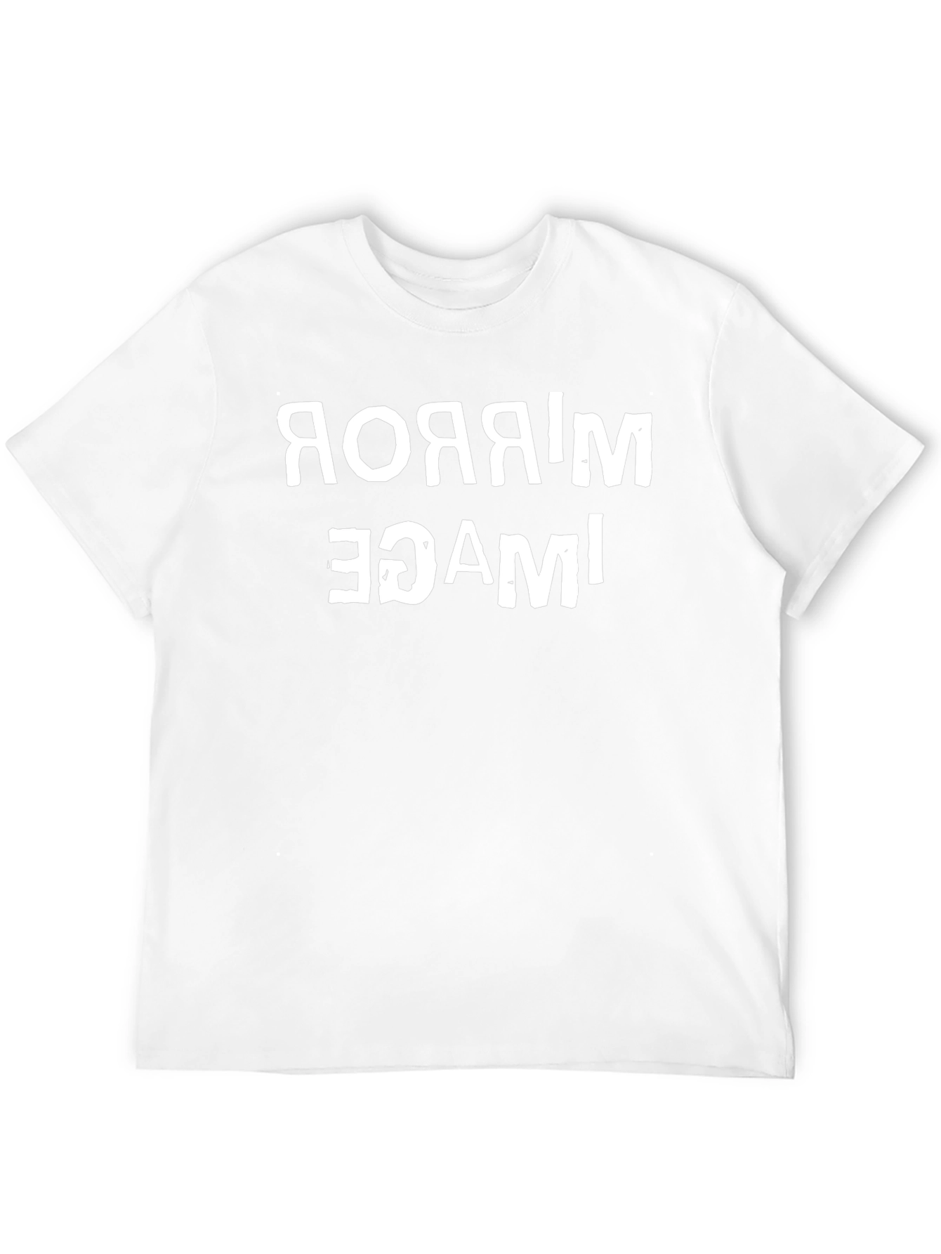 Mirror Image Graphic Tee - Funny Reversible Design