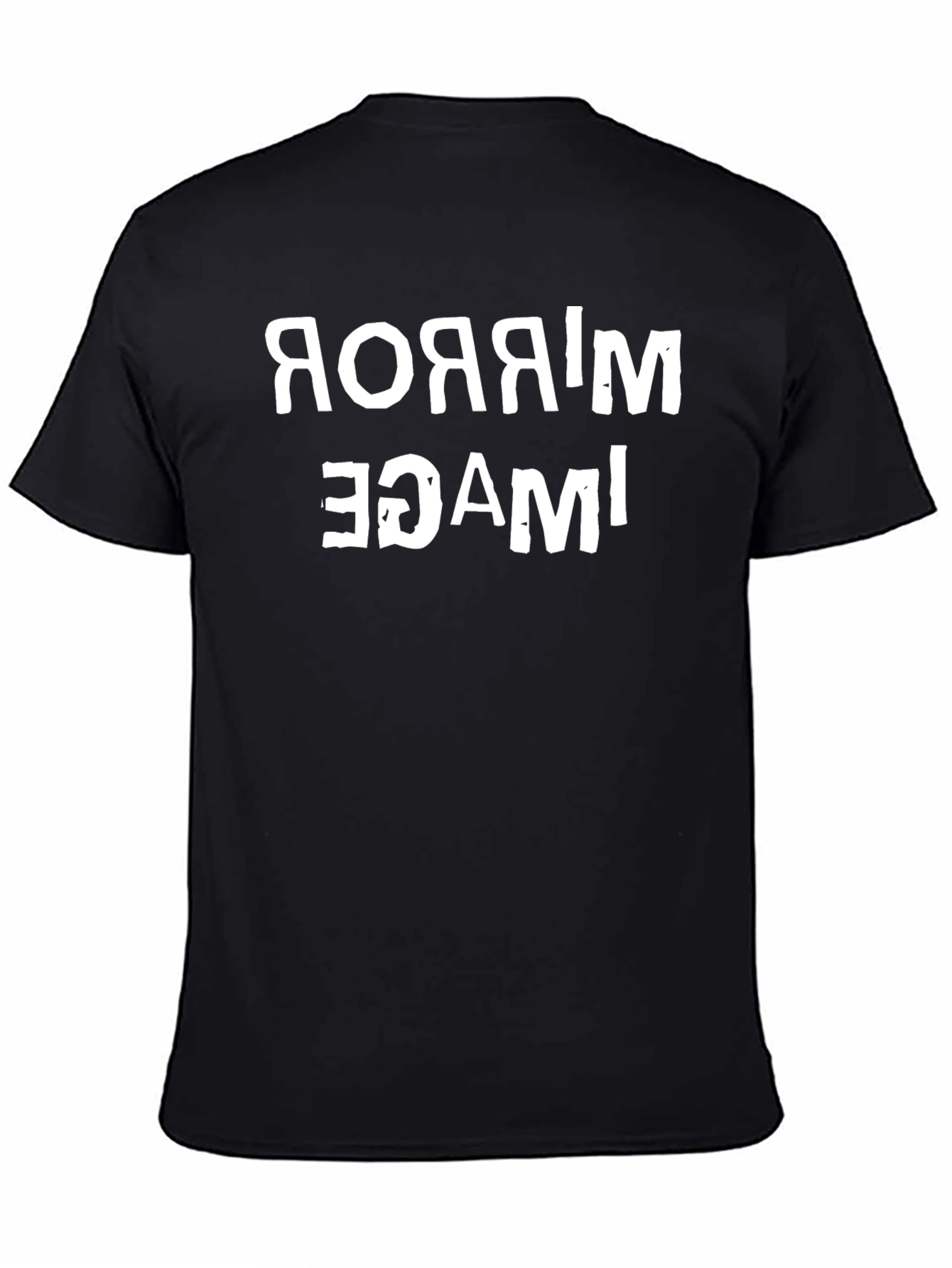 Mirror Image Graphic Tee - Funny Reversible Design