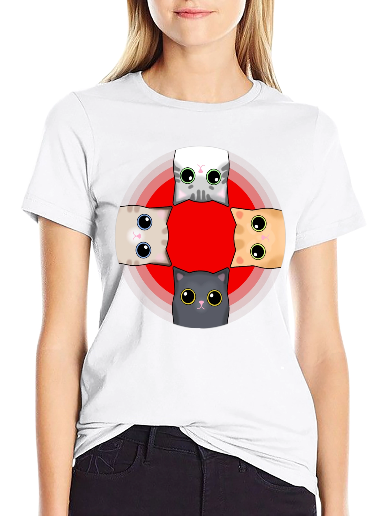 Cute Cats T-Shirt - Whimsical Graphic Tee