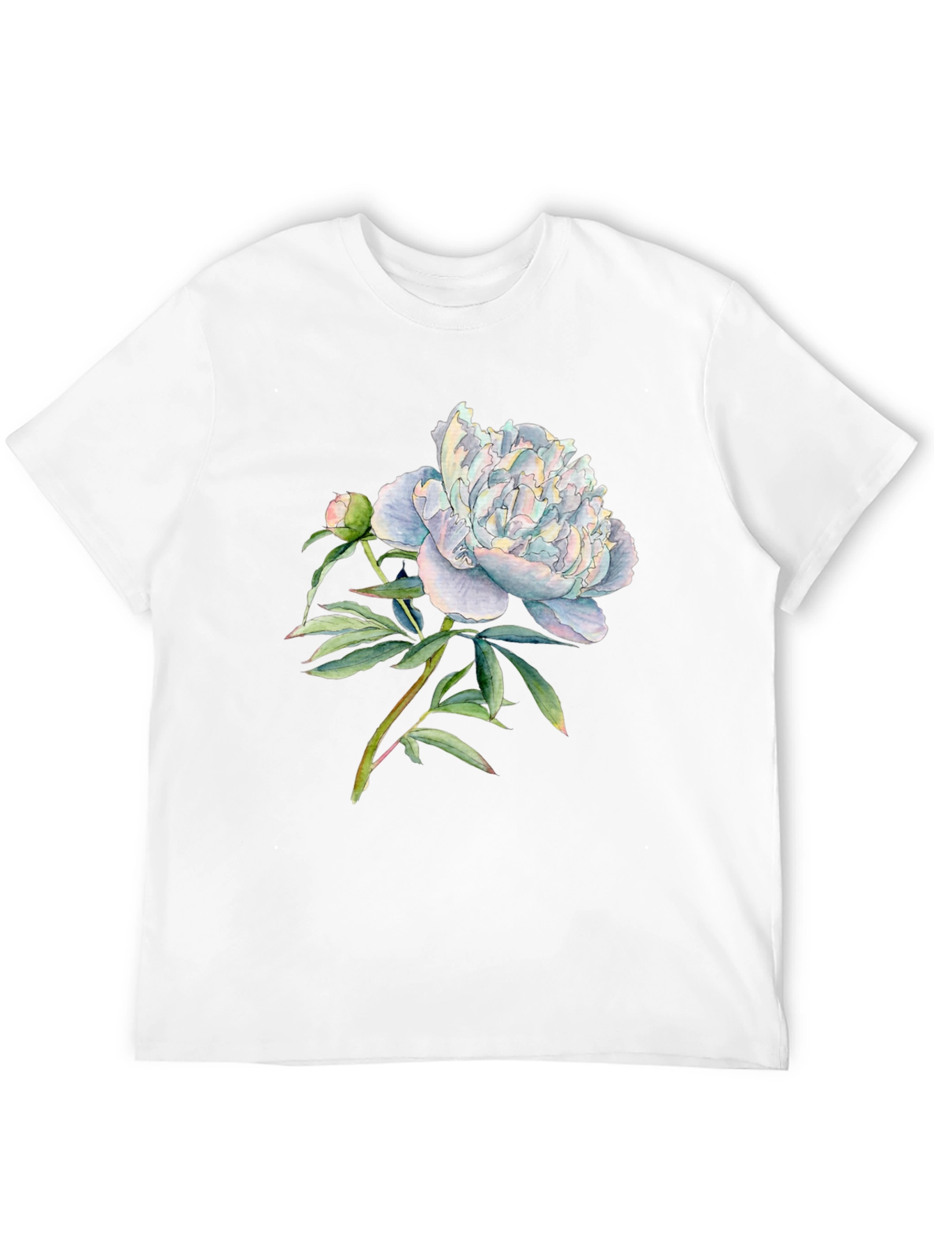 Floral Peony Graphic Black T-Shirt