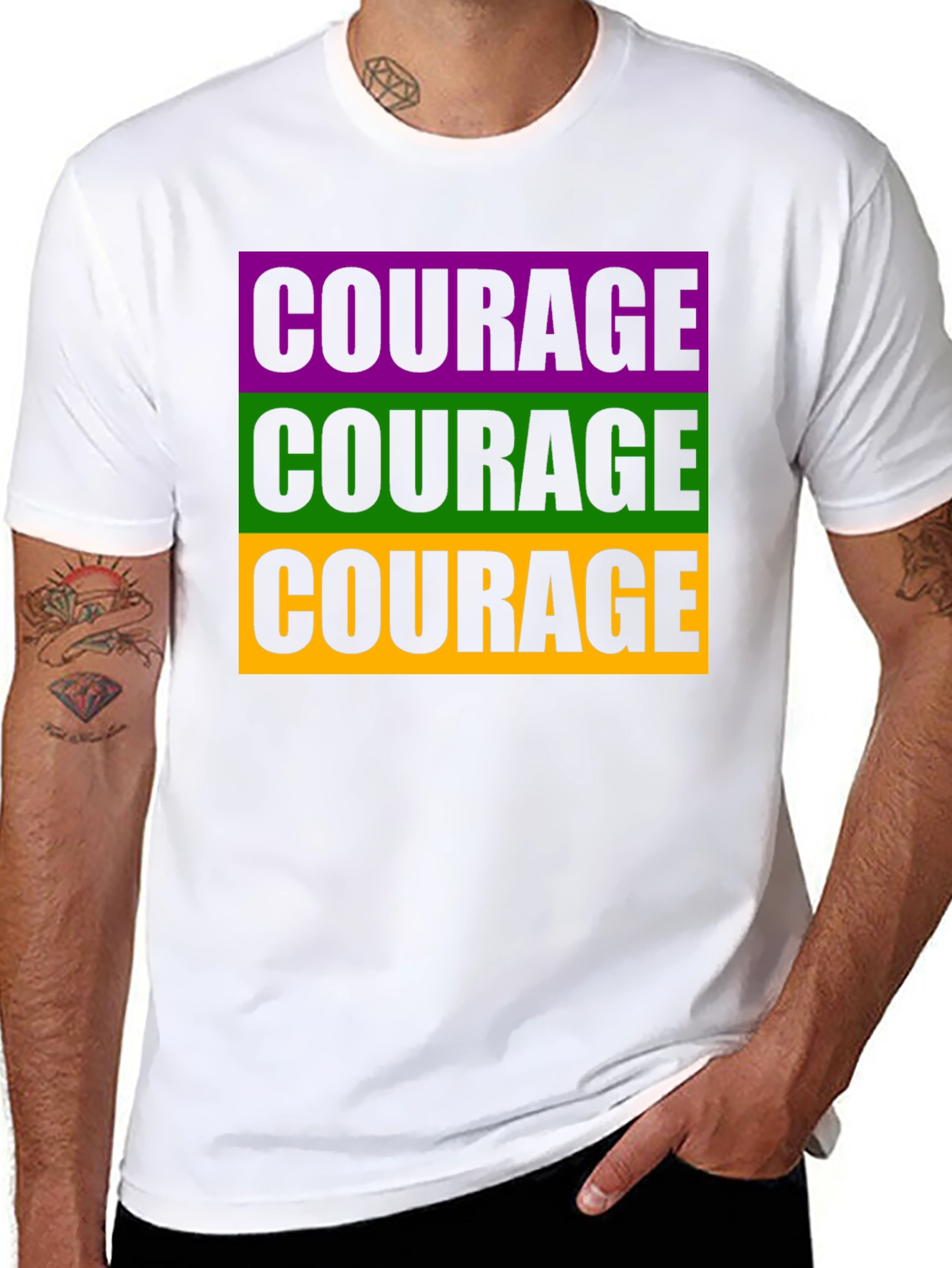 Courage T-Shirt Black Graphic Tee