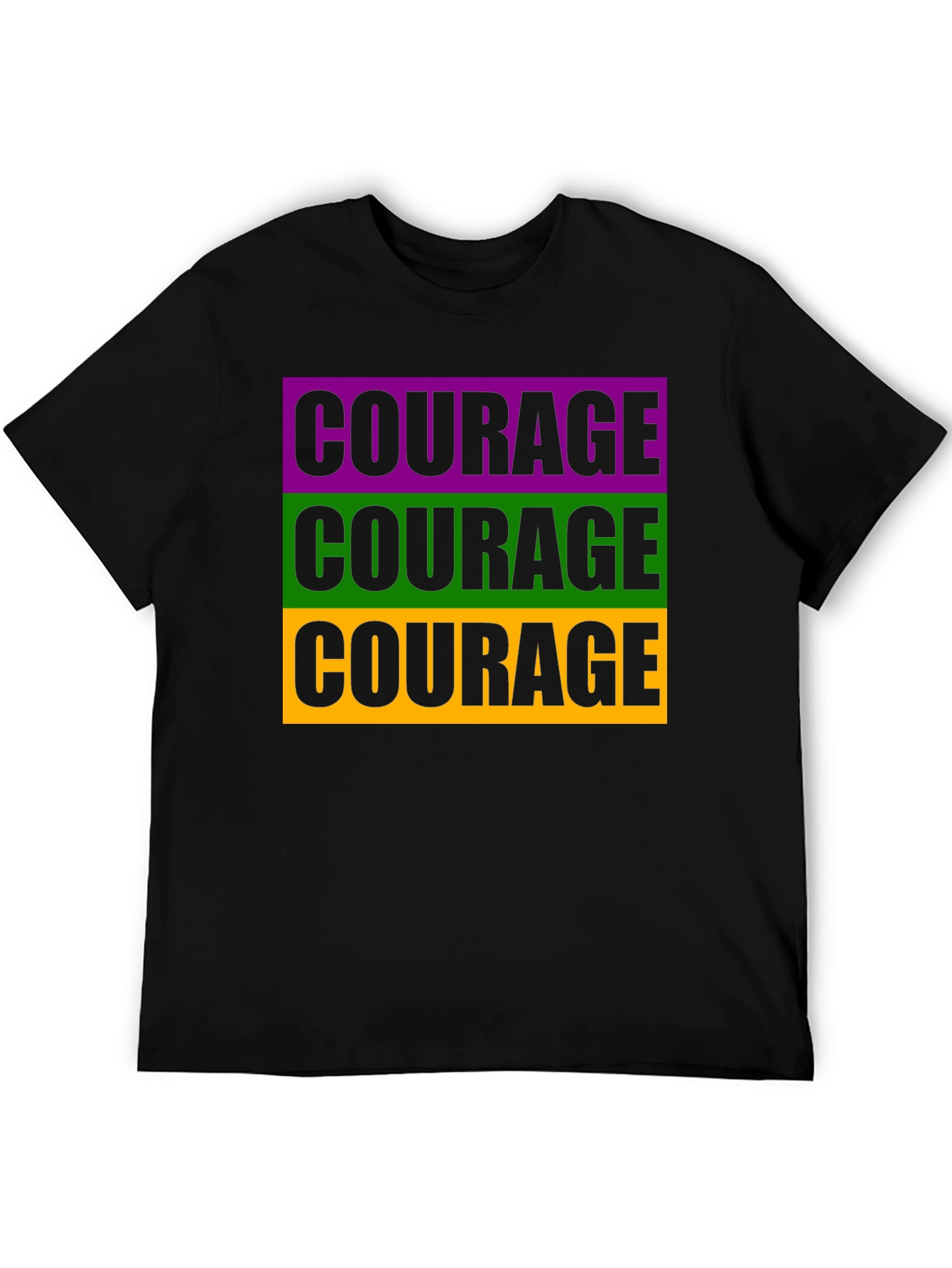 Courage T-Shirt Black Graphic Tee