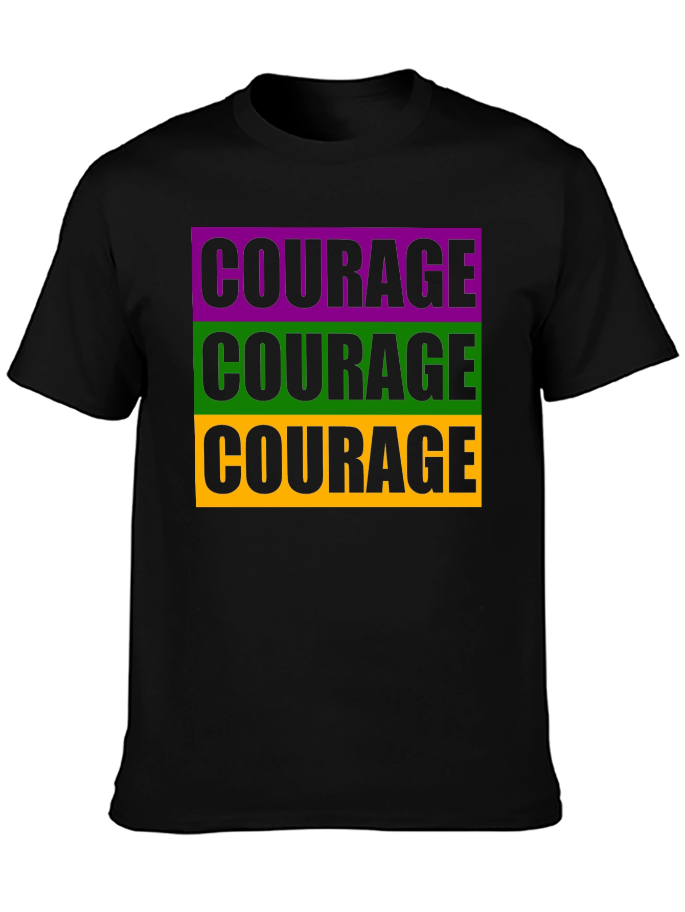 Courage T-Shirt Black Graphic Tee