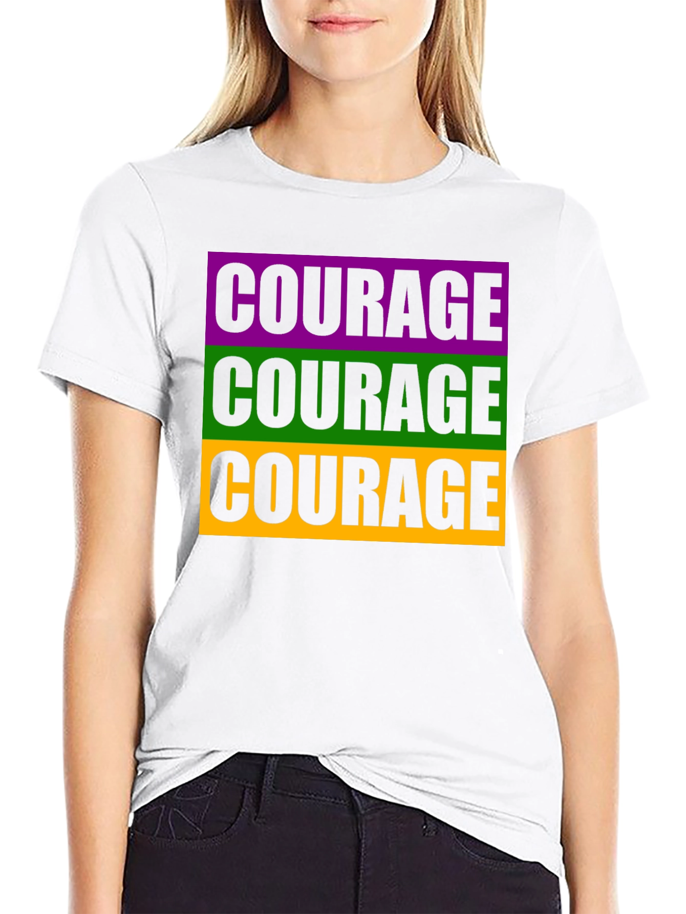 Courage T-Shirt Black Graphic Tee