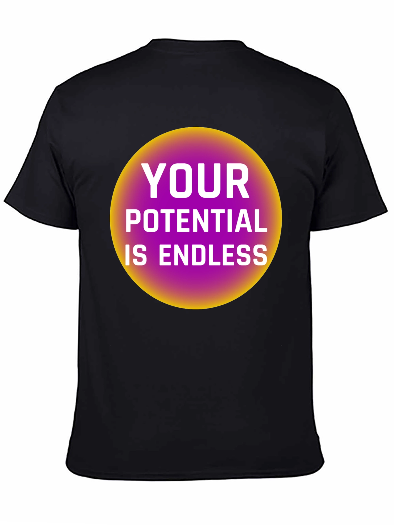 Endless Potential Graphic Tee - Black Cotton T-Shirt