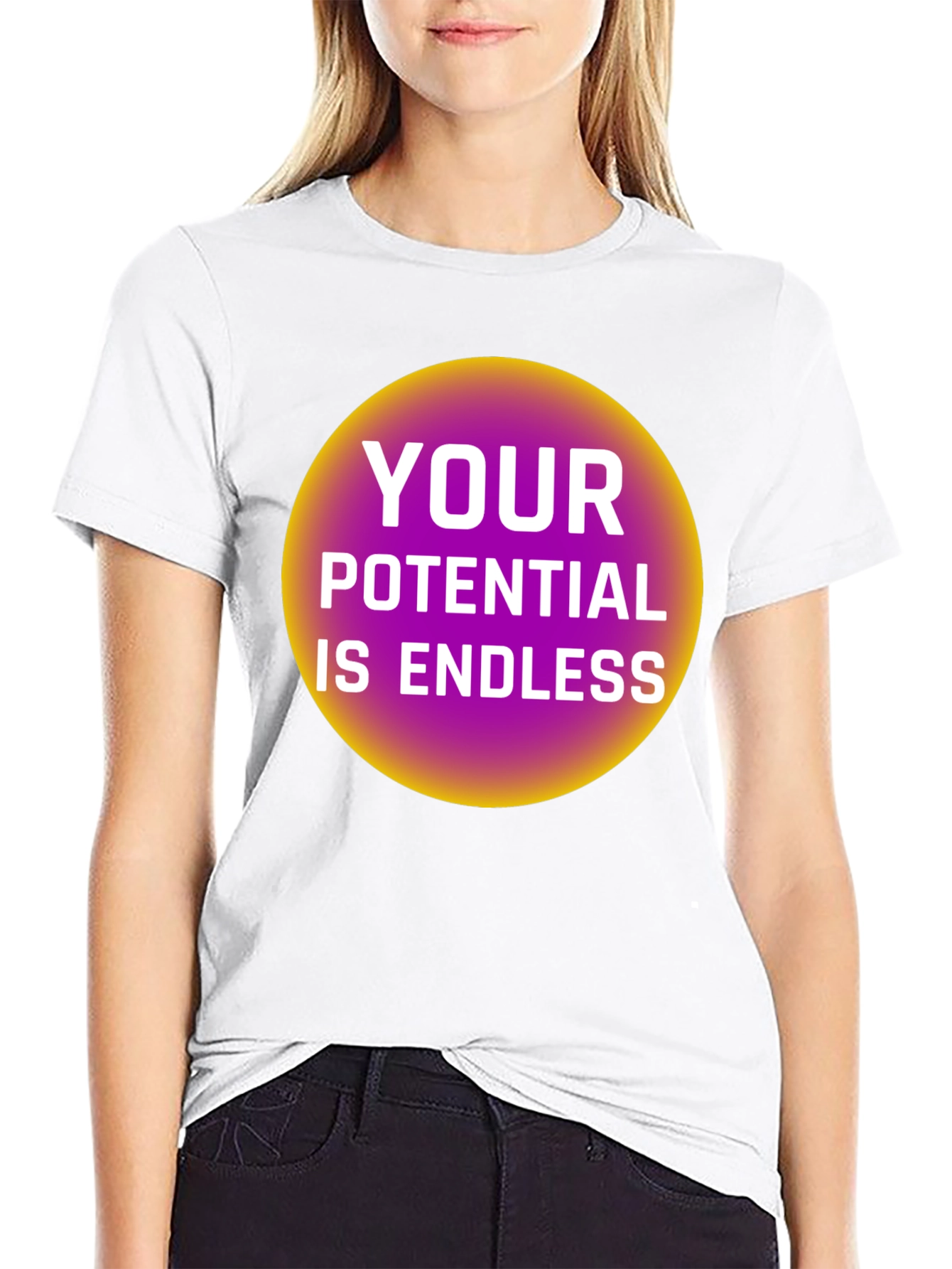 Endless Potential Graphic Tee - Black Cotton T-Shirt