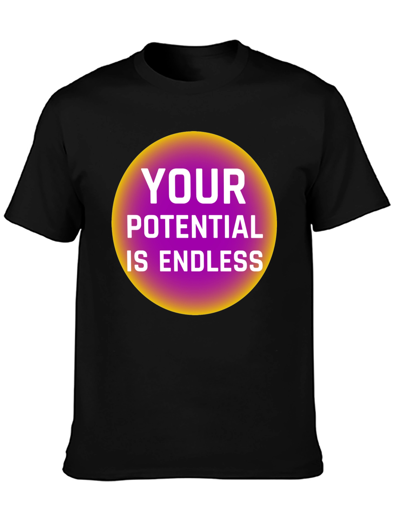 Endless Potential Graphic Tee - Black Cotton T-Shirt