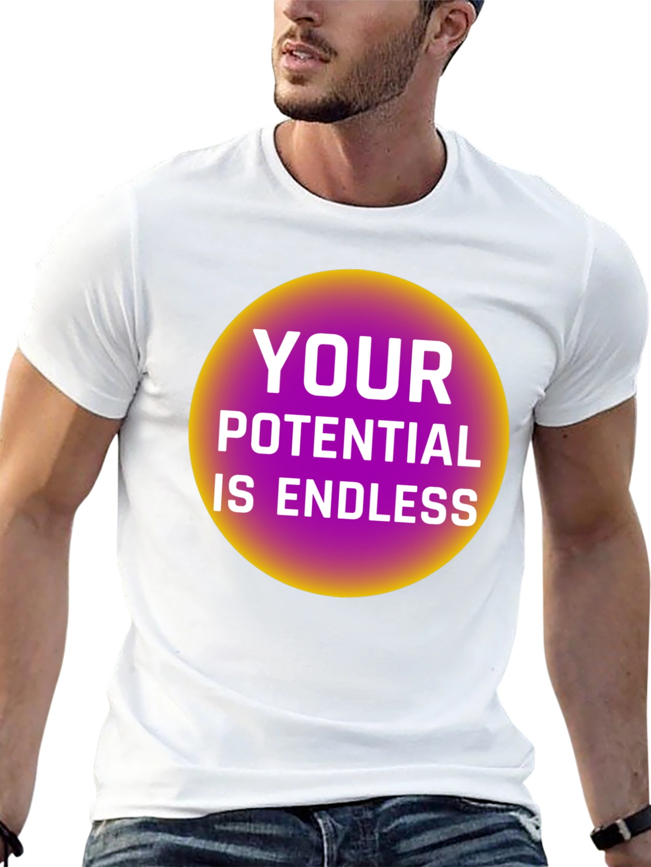 Endless Potential Graphic Tee - Black Cotton T-Shirt