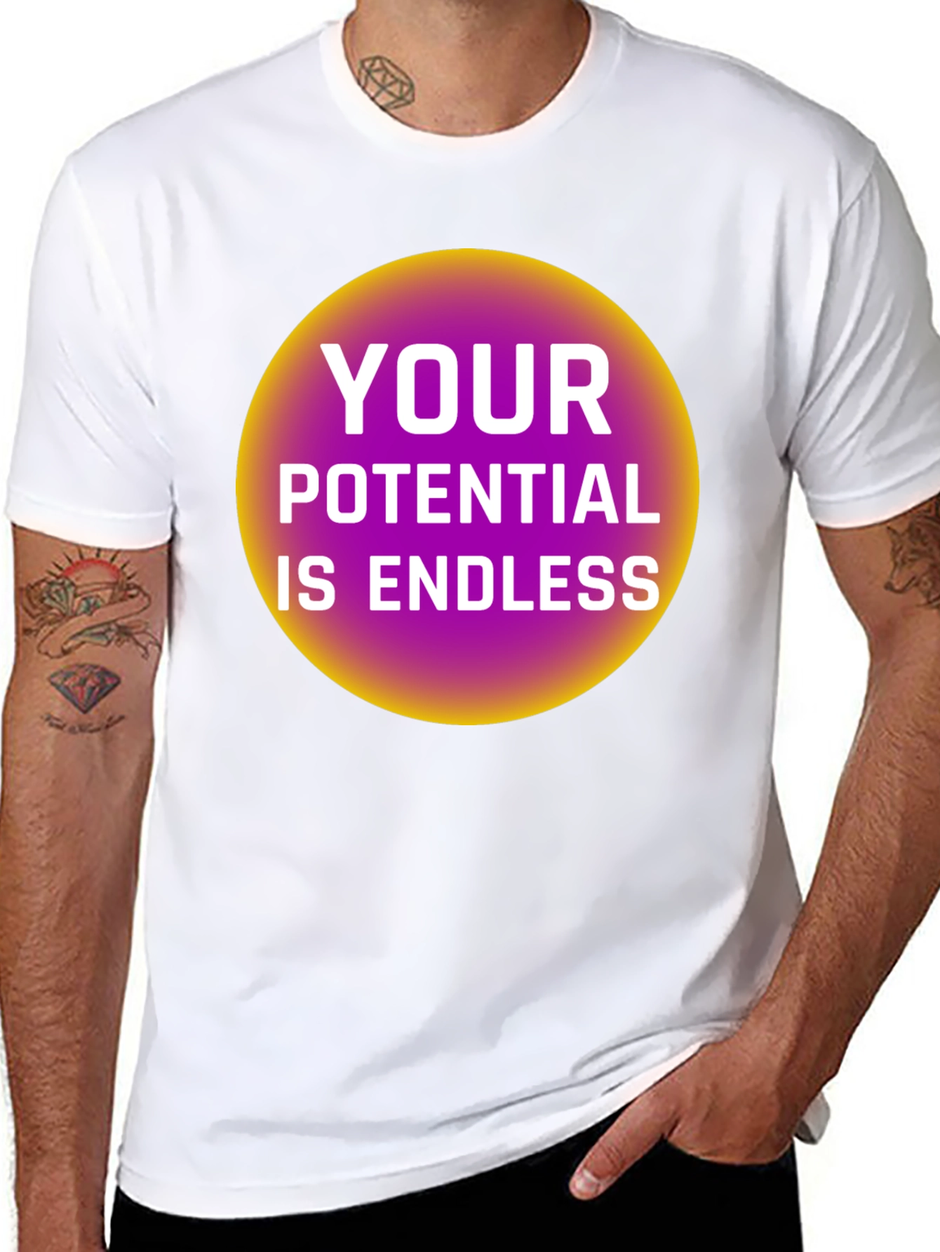 Endless Potential Graphic Tee - Black Cotton T-Shirt