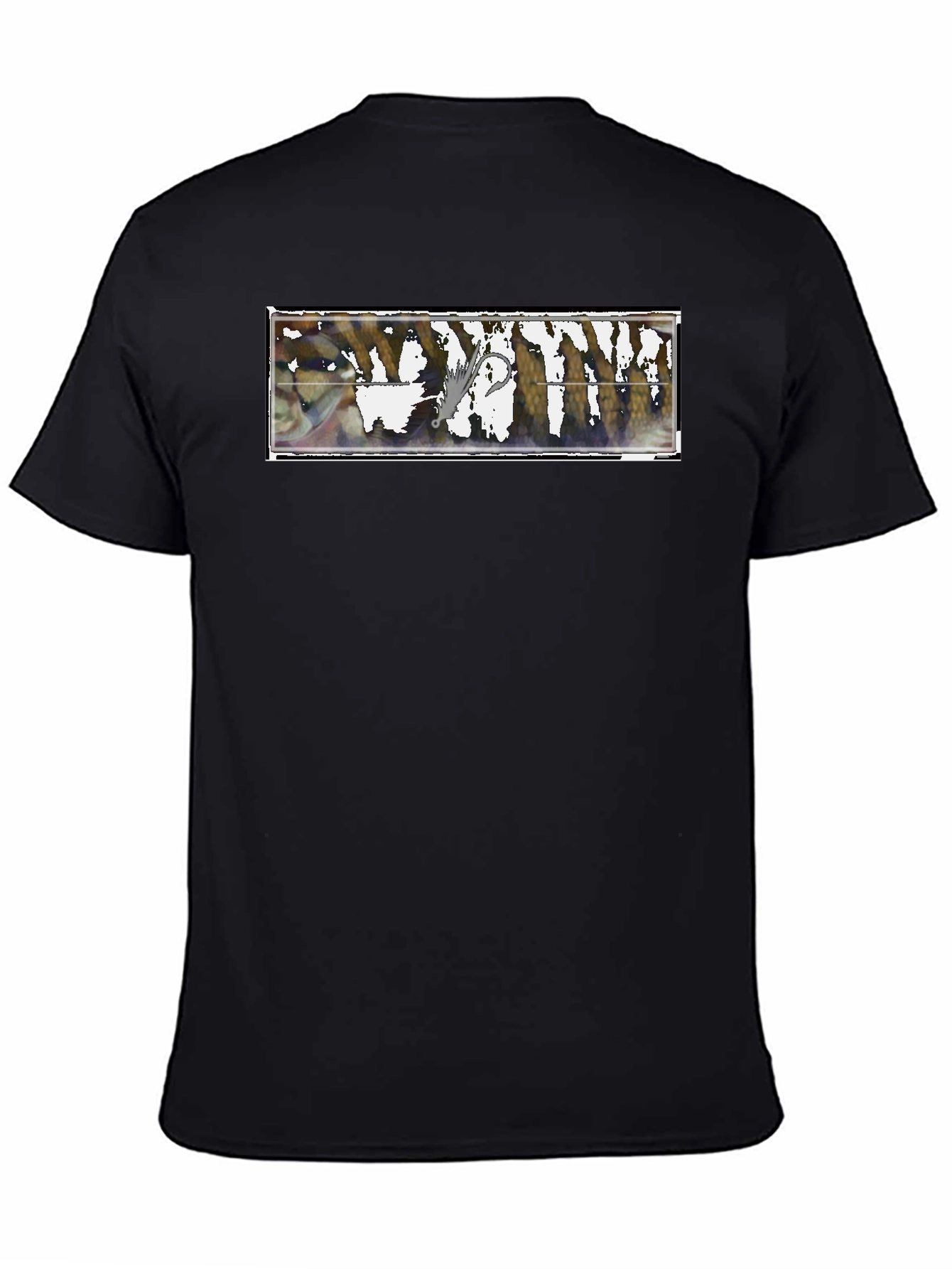 Fishing Lure Graphic T-Shirt - Black Casual Style
