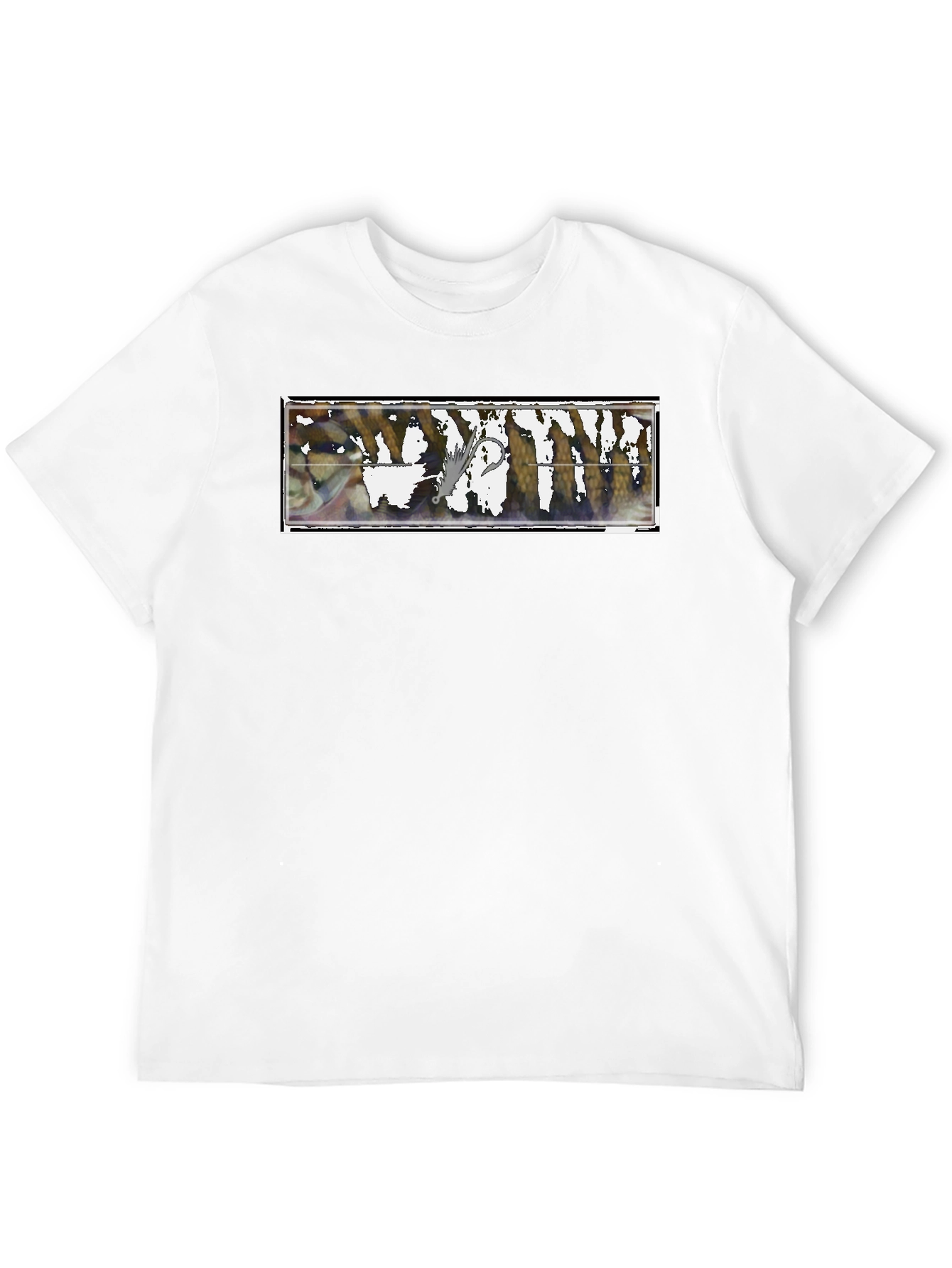 Fishing Lure Graphic T-Shirt - Black Casual Style