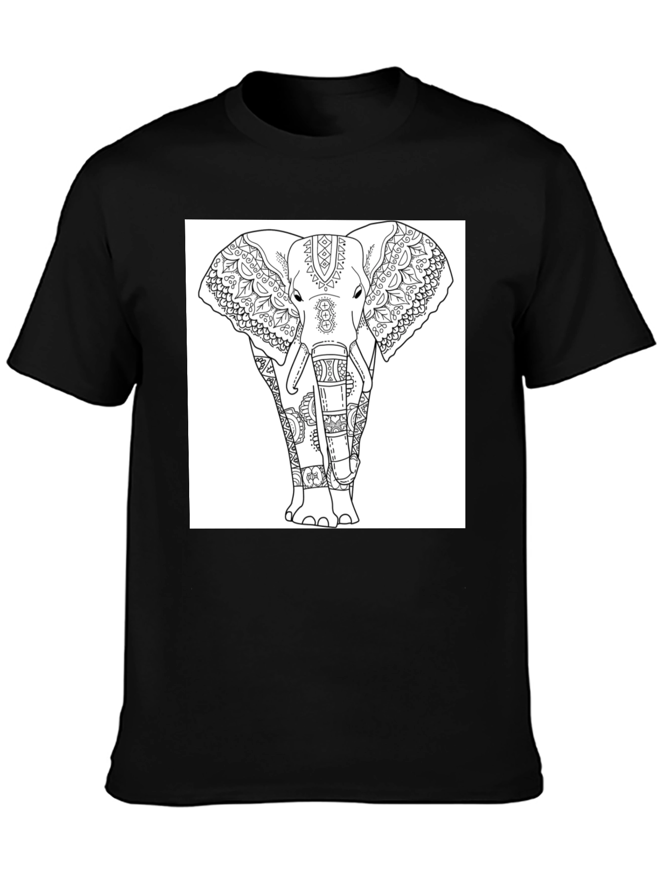 Elephant Mandala Graphic T-Shirt