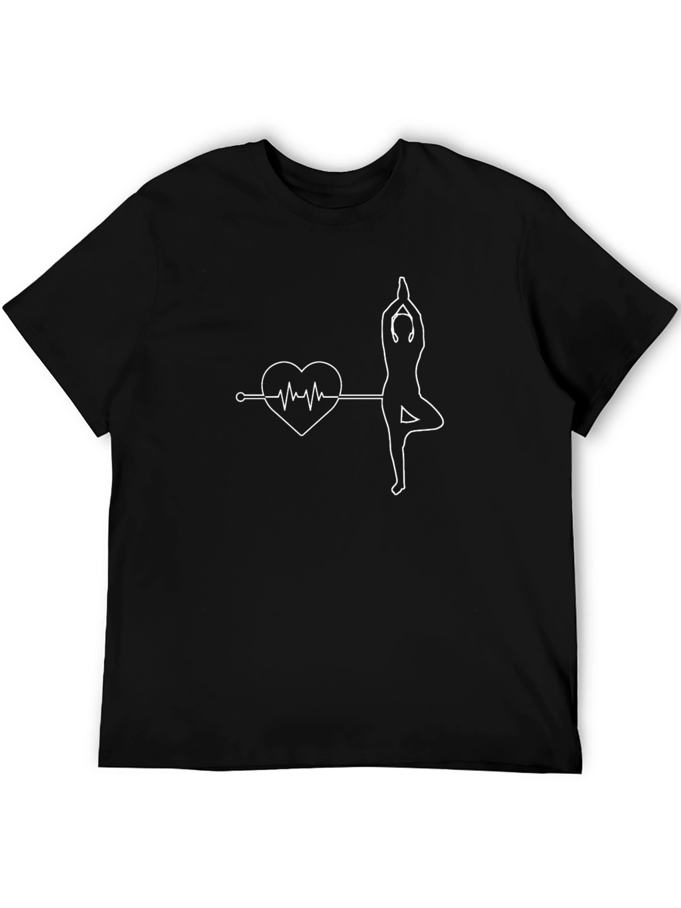 Yoga Heartbeat Graphic Tee - Balance & Wellness