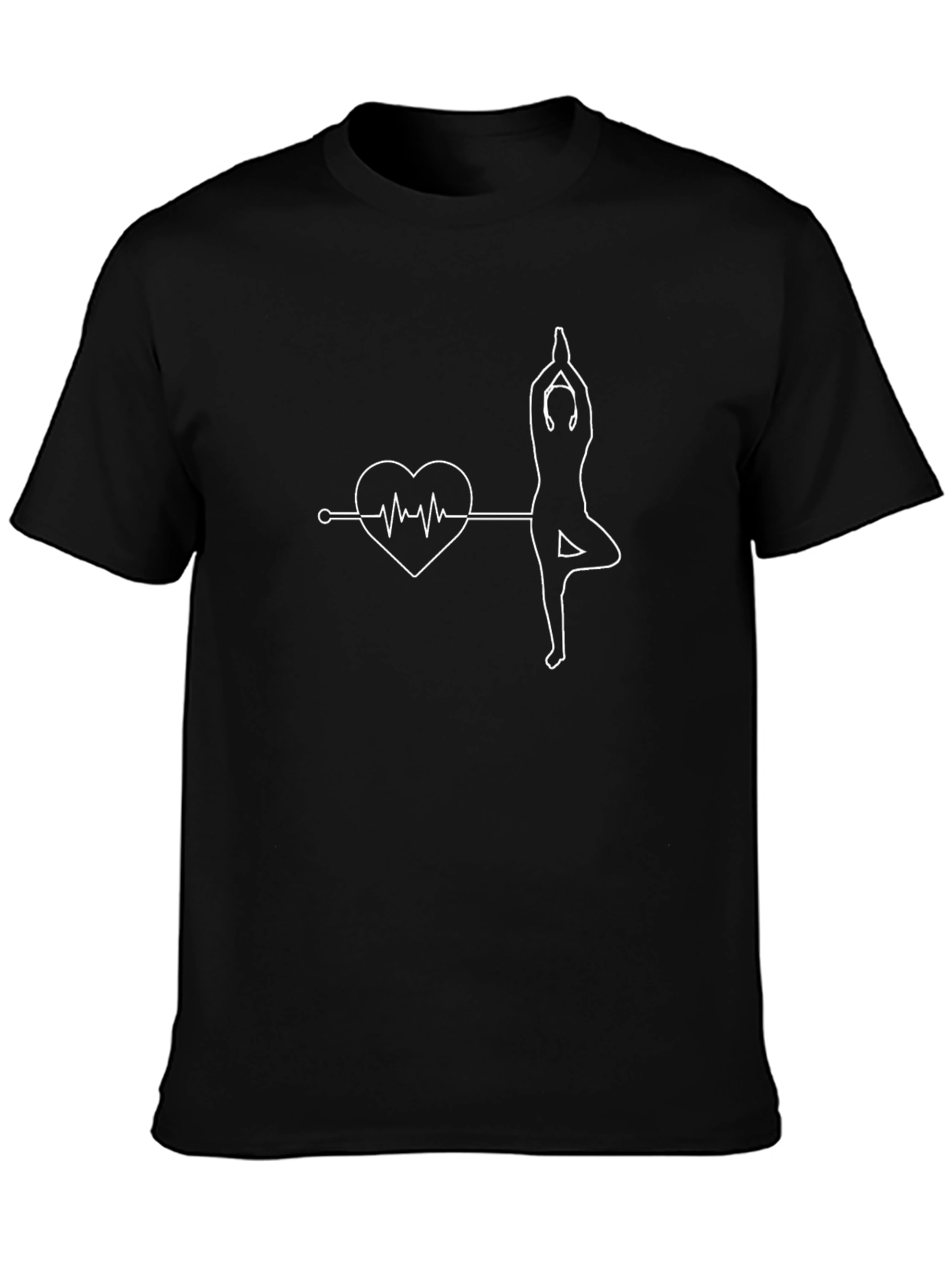 Yoga Heartbeat Graphic Tee - Balance & Wellness