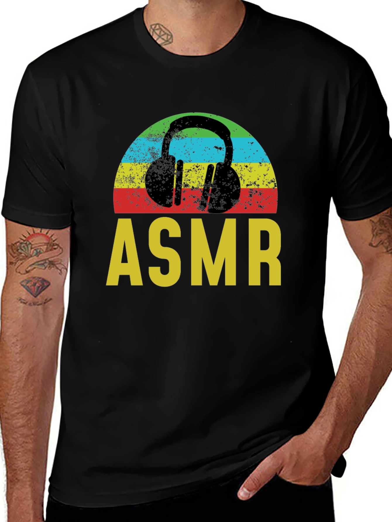 ASMR Headphone Graphic T-Shirt - Relaxing Vibes!