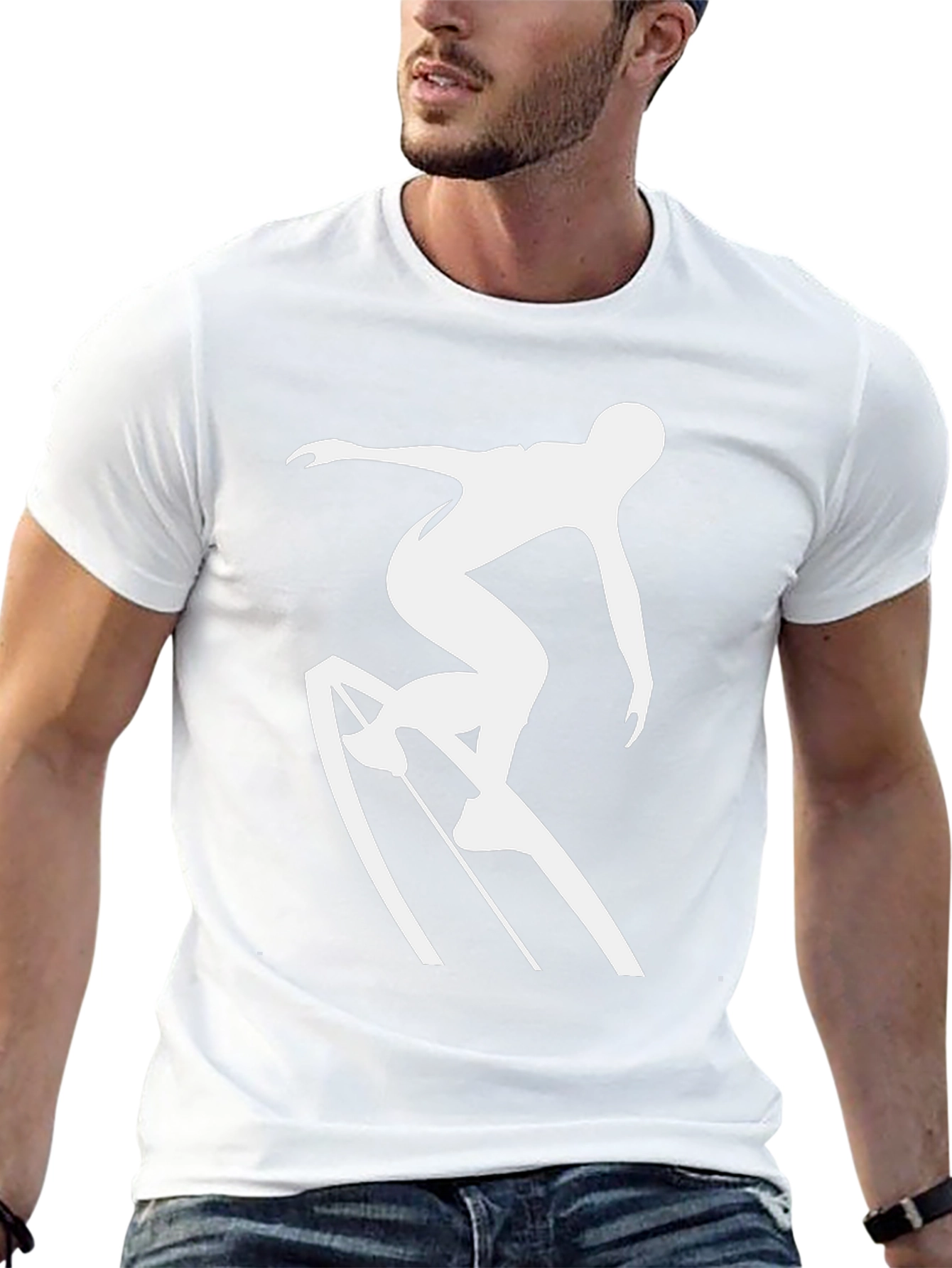 Surfer Silhouette Black T-Shirt
