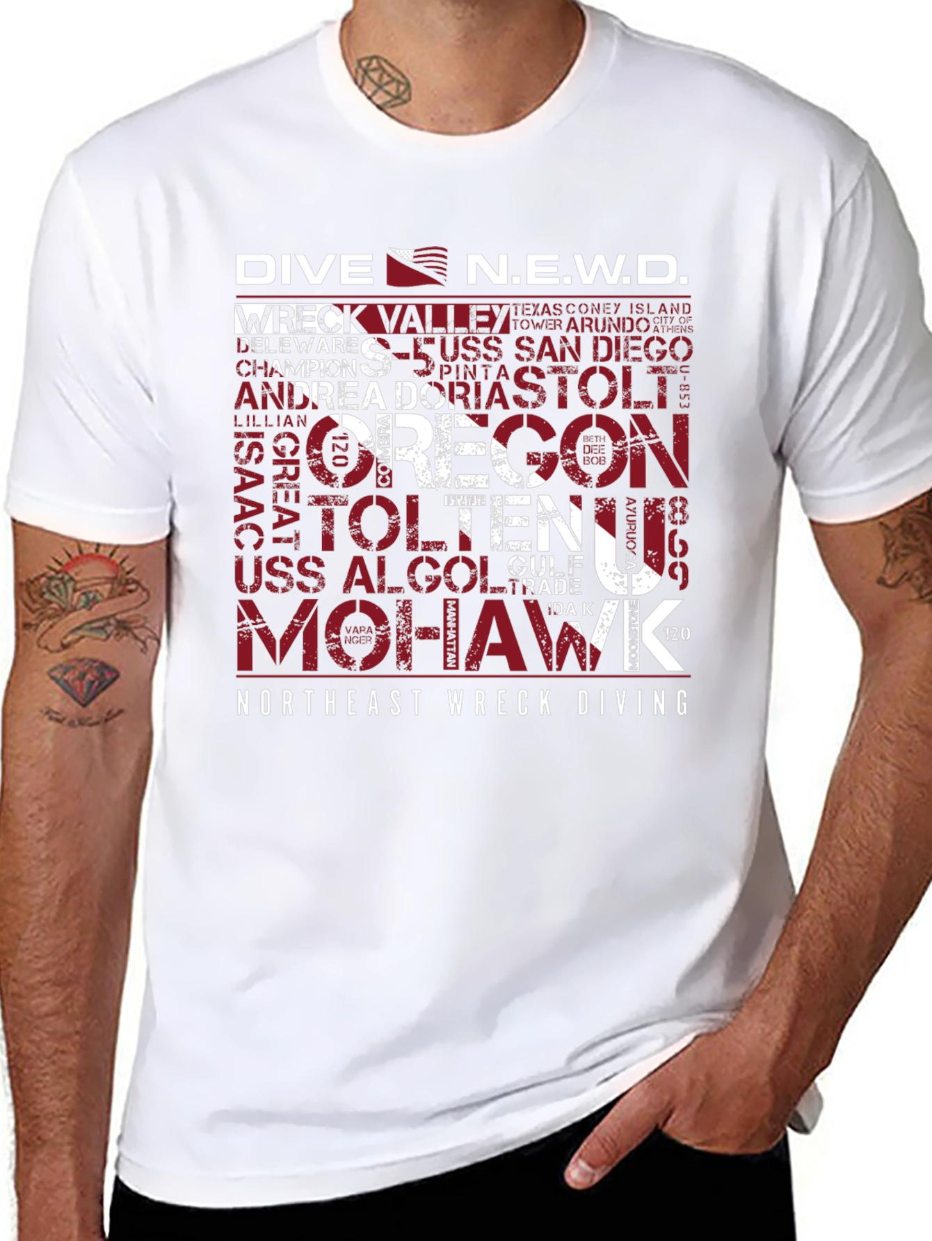 Northeast Wreck Diving Graphic Tee