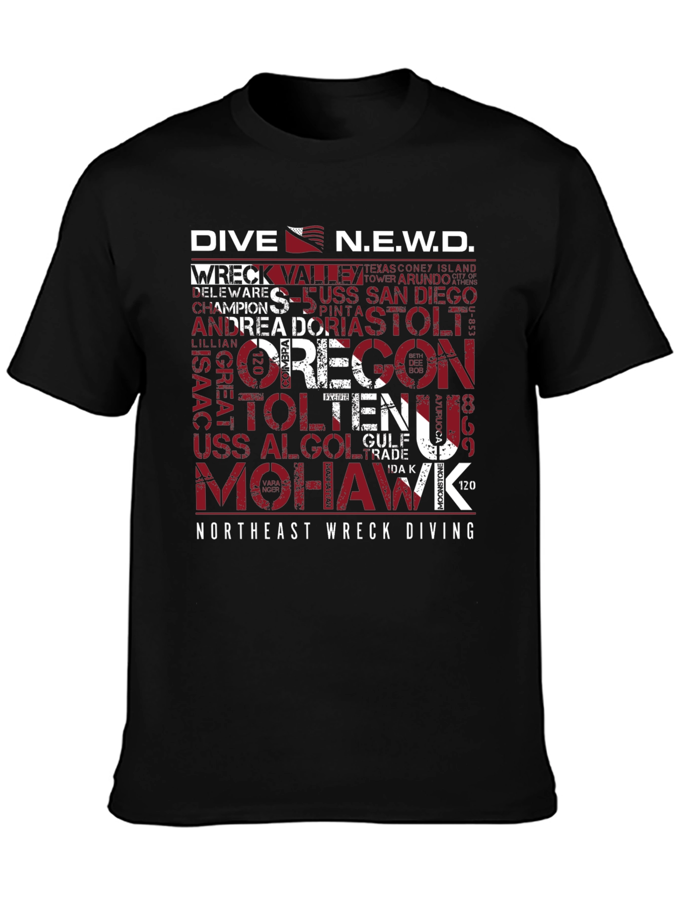 Northeast Wreck Diving Graphic Tee