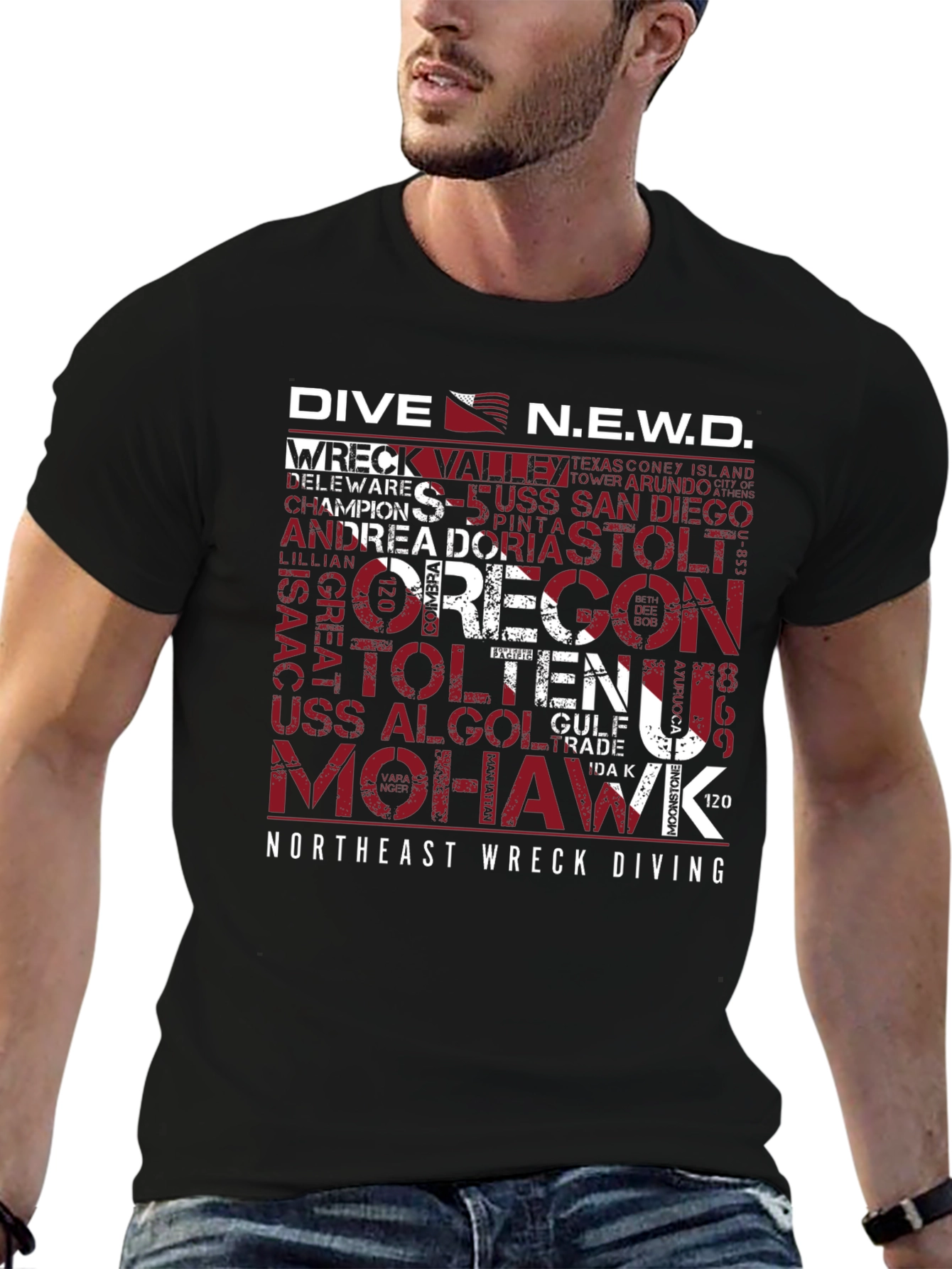 Northeast Wreck Diving Graphic Tee