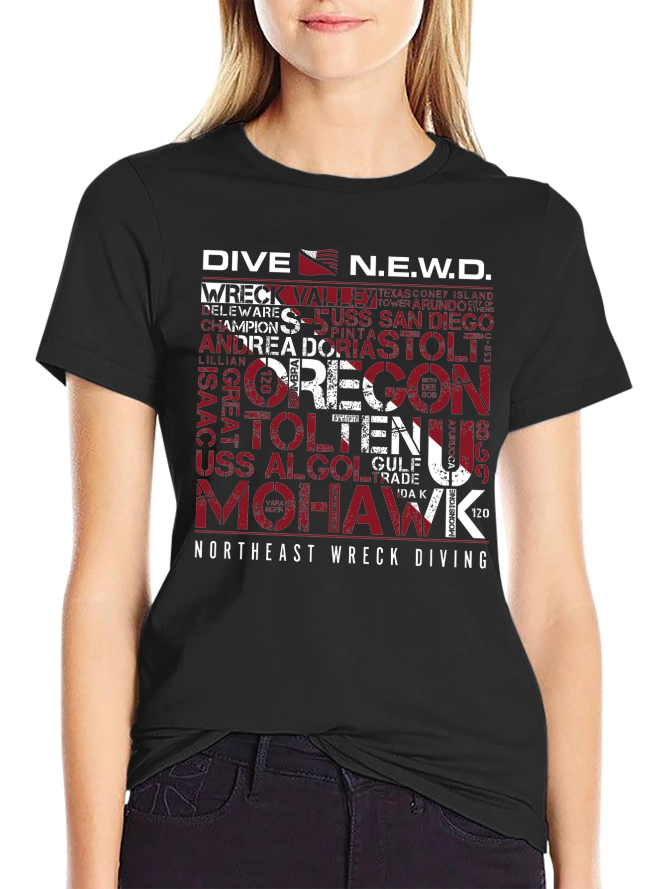 Northeast Wreck Diving Graphic Tee