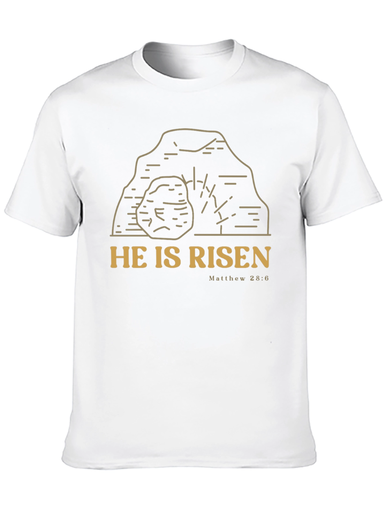 He Is Risen Graphic Tee - Matthew 28:6