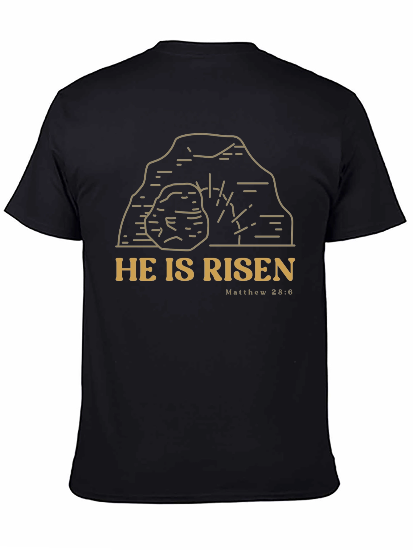 He Is Risen Graphic Tee - Matthew 28:6
