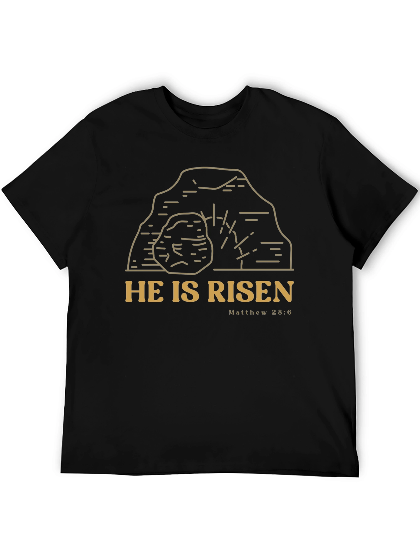 He Is Risen Graphic Tee - Matthew 28:6