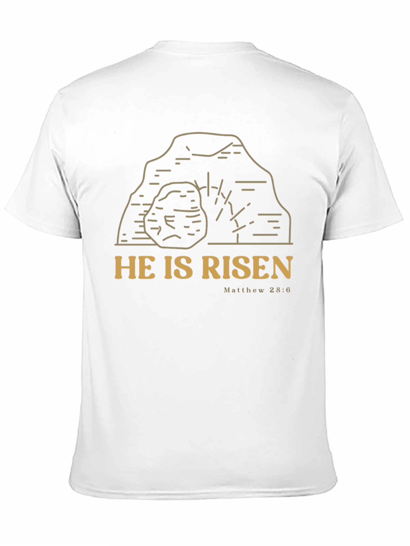 He Is Risen Graphic Tee - Matthew 28:6