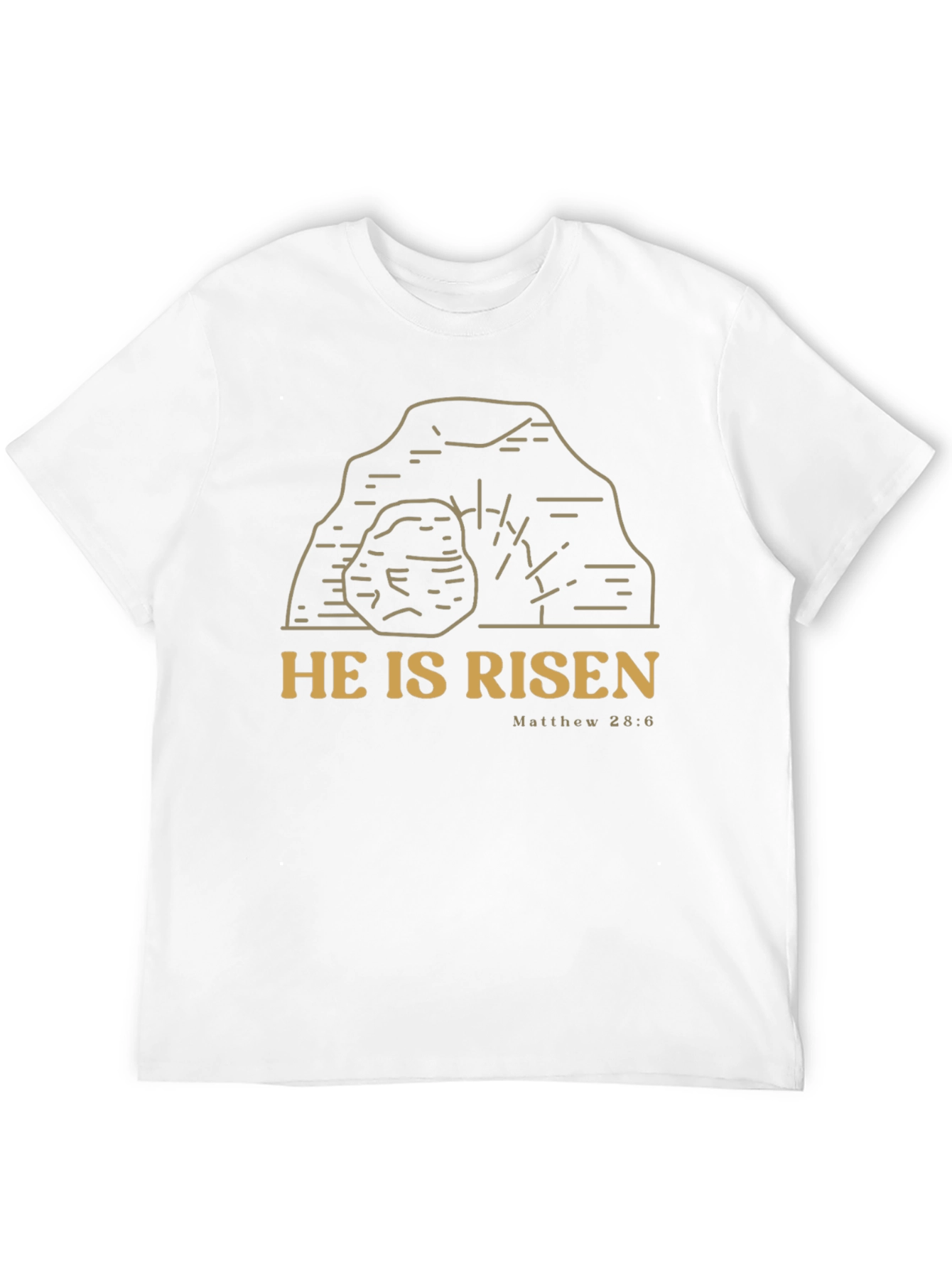 He Is Risen Graphic Tee - Matthew 28:6