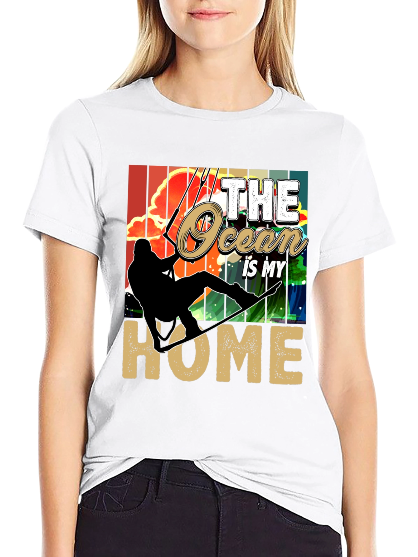 Ocean Home T-Shirt: Kitesurfing Graphic Tee