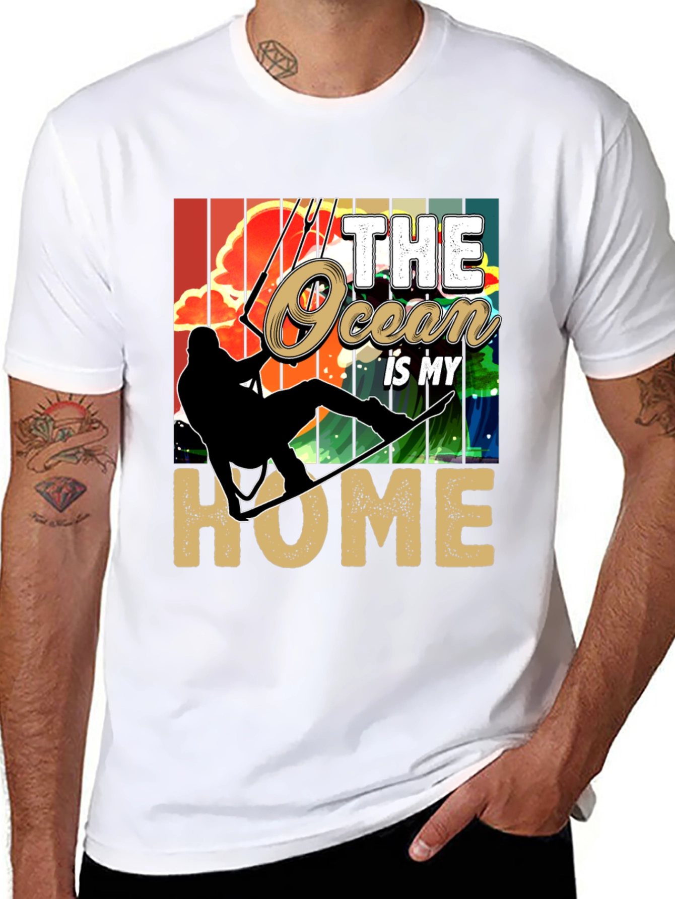 Ocean Home T-Shirt: Kitesurfing Graphic Tee