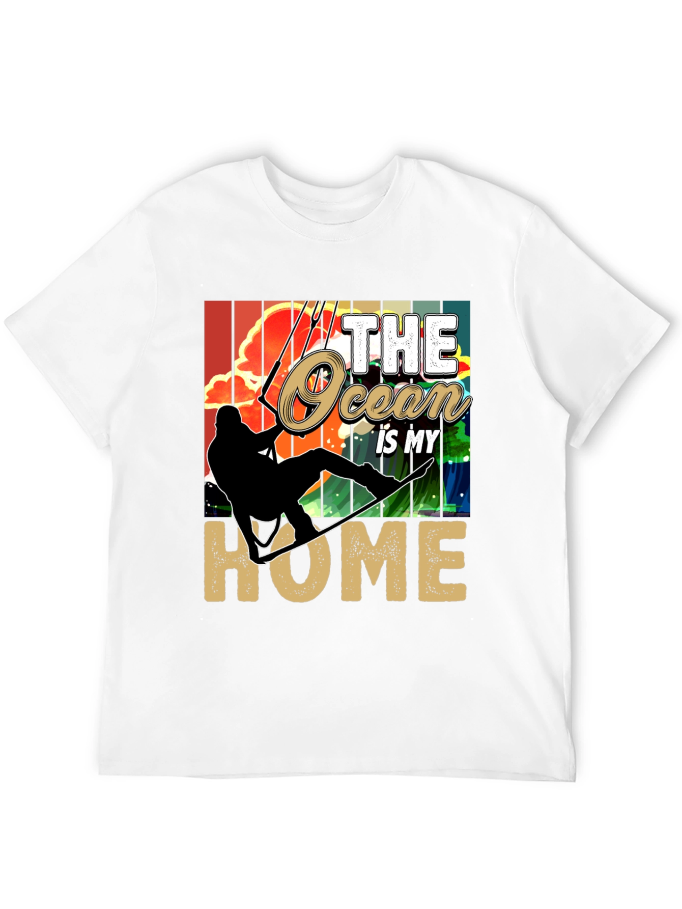 Ocean Home T-Shirt: Kitesurfing Graphic Tee