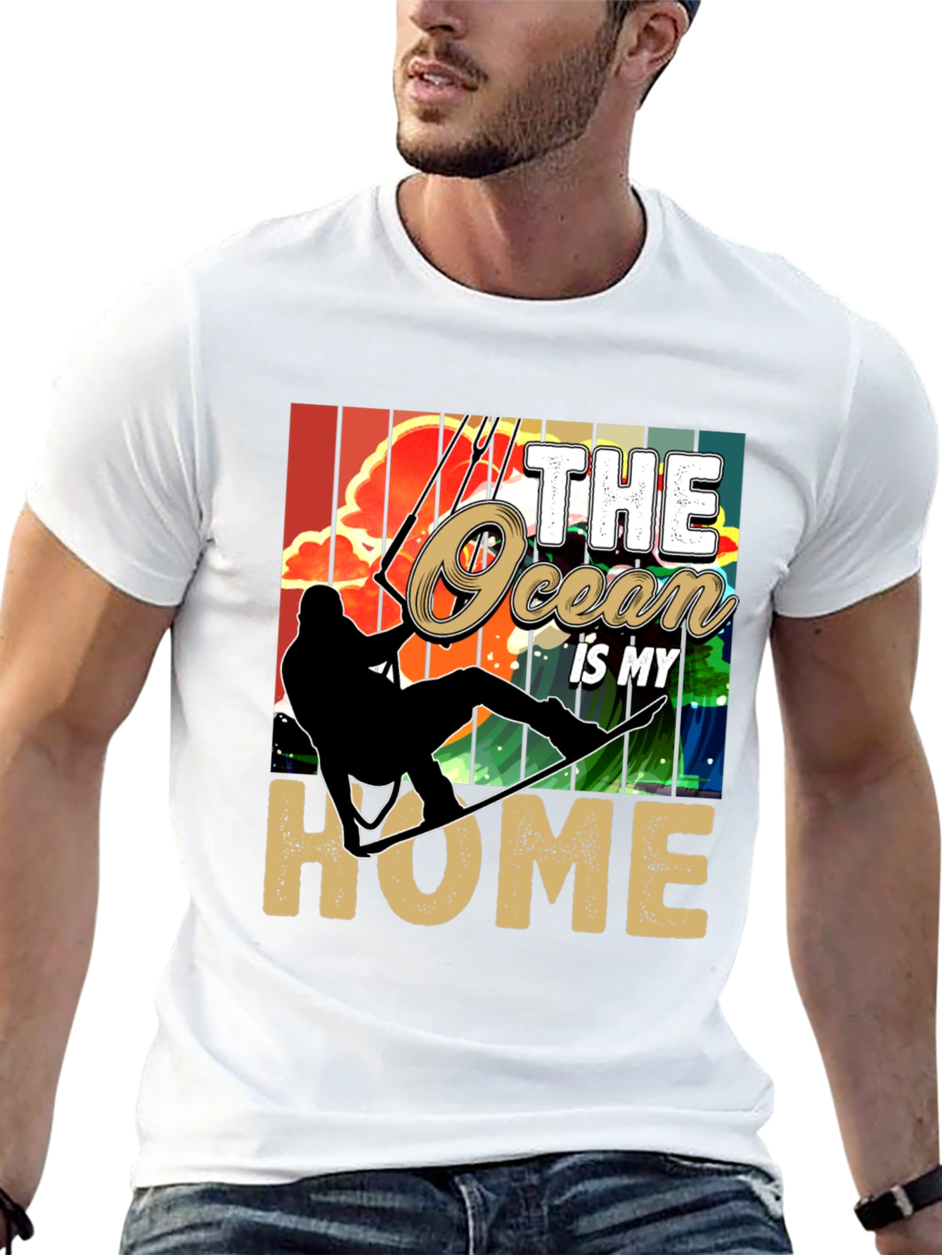 Ocean Home T-Shirt: Kitesurfing Graphic Tee