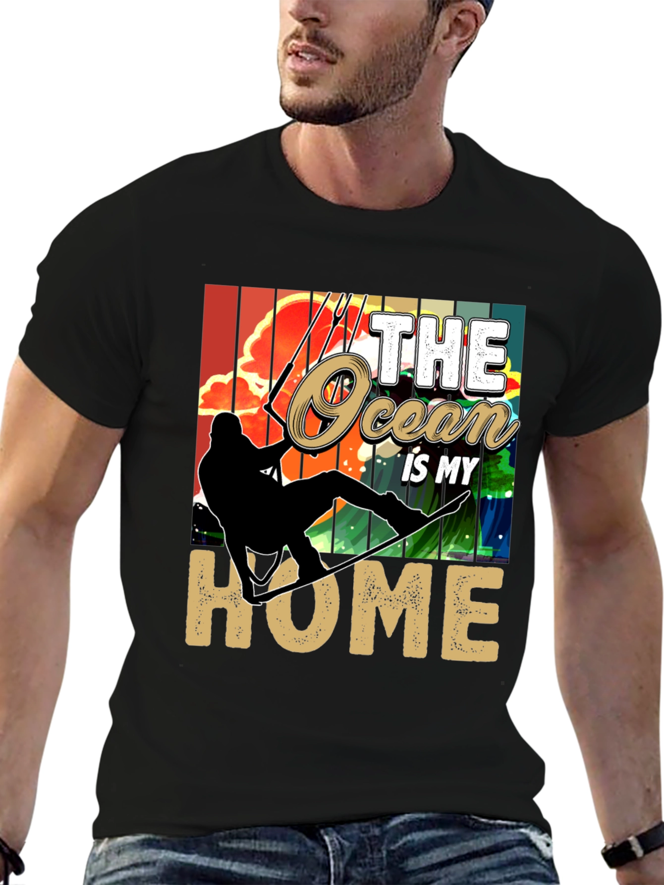 Ocean Home T-Shirt: Kitesurfing Graphic Tee