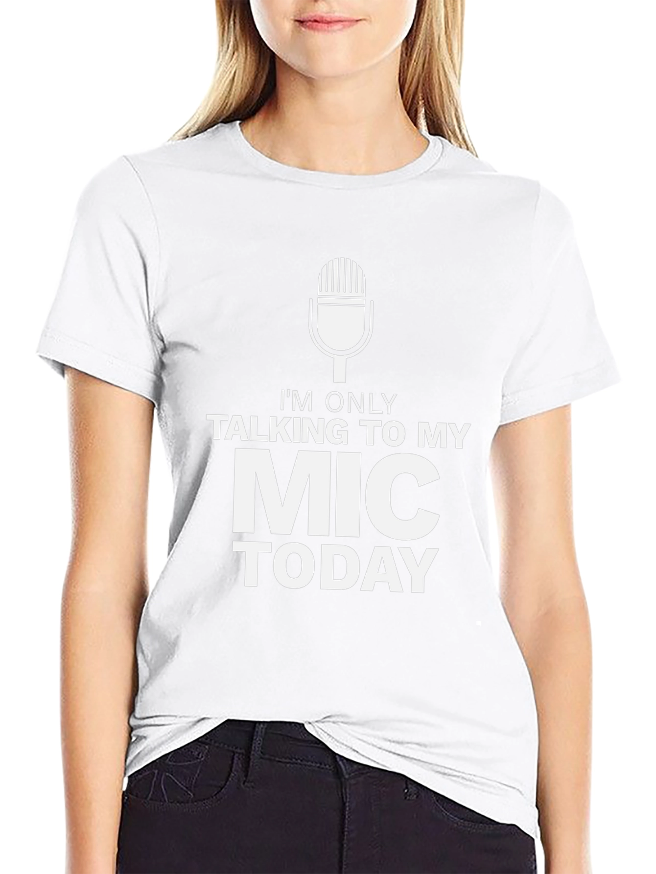 Im Only Talking To My Mic Today Black T-Shirt