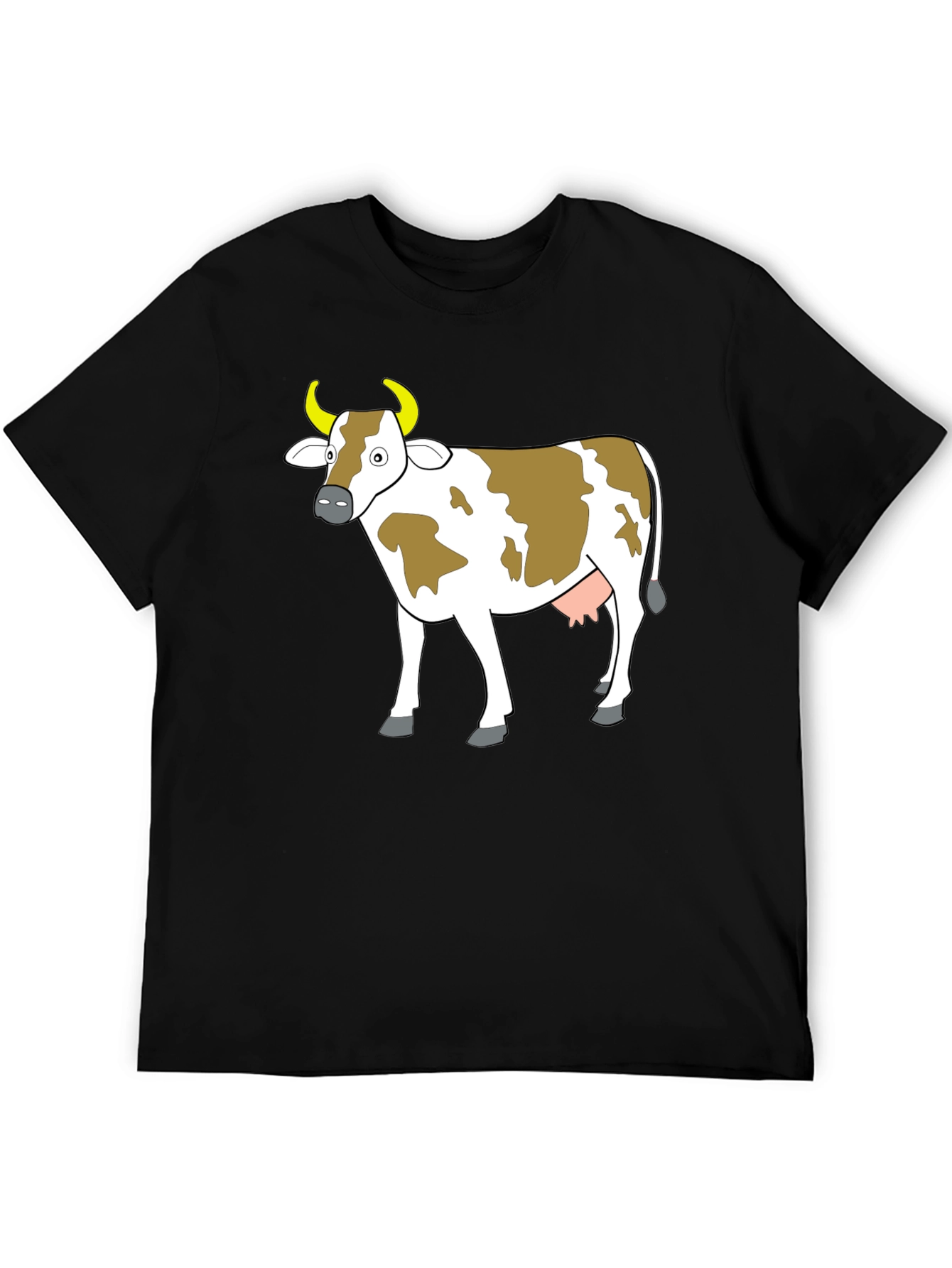 Cow Graphic Tee - Black Unisex T-Shirt